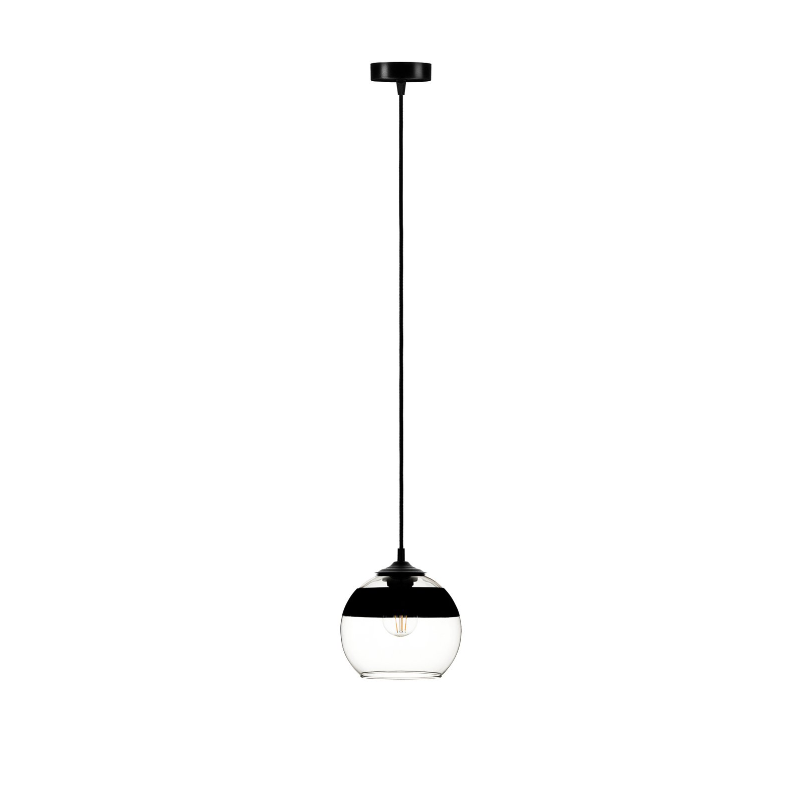 Függő lámpa Monochrome Flash natúr/fekete Ø 20 cm