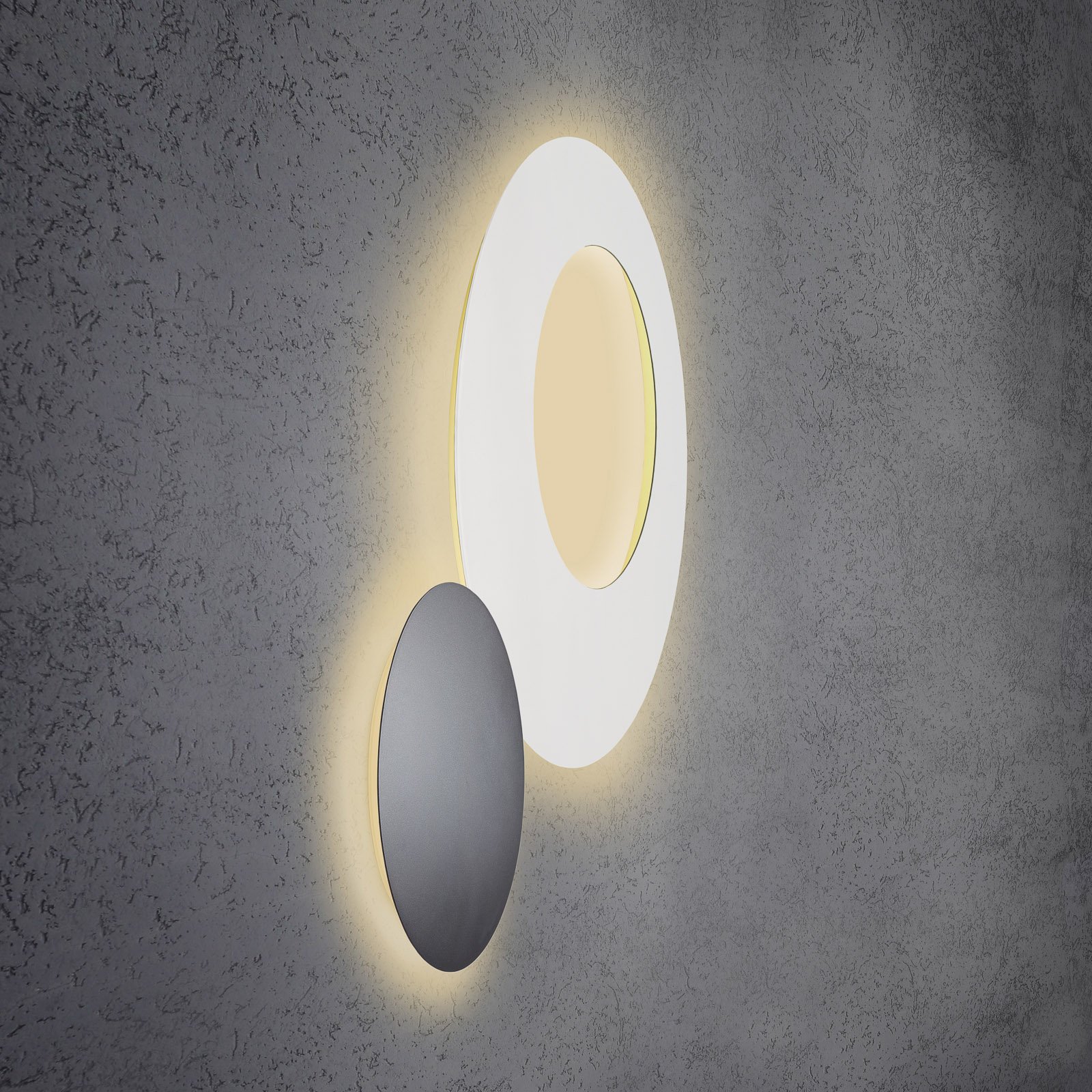 Escale Blade Open LED-vägglampa, vit, Ø 79 cm