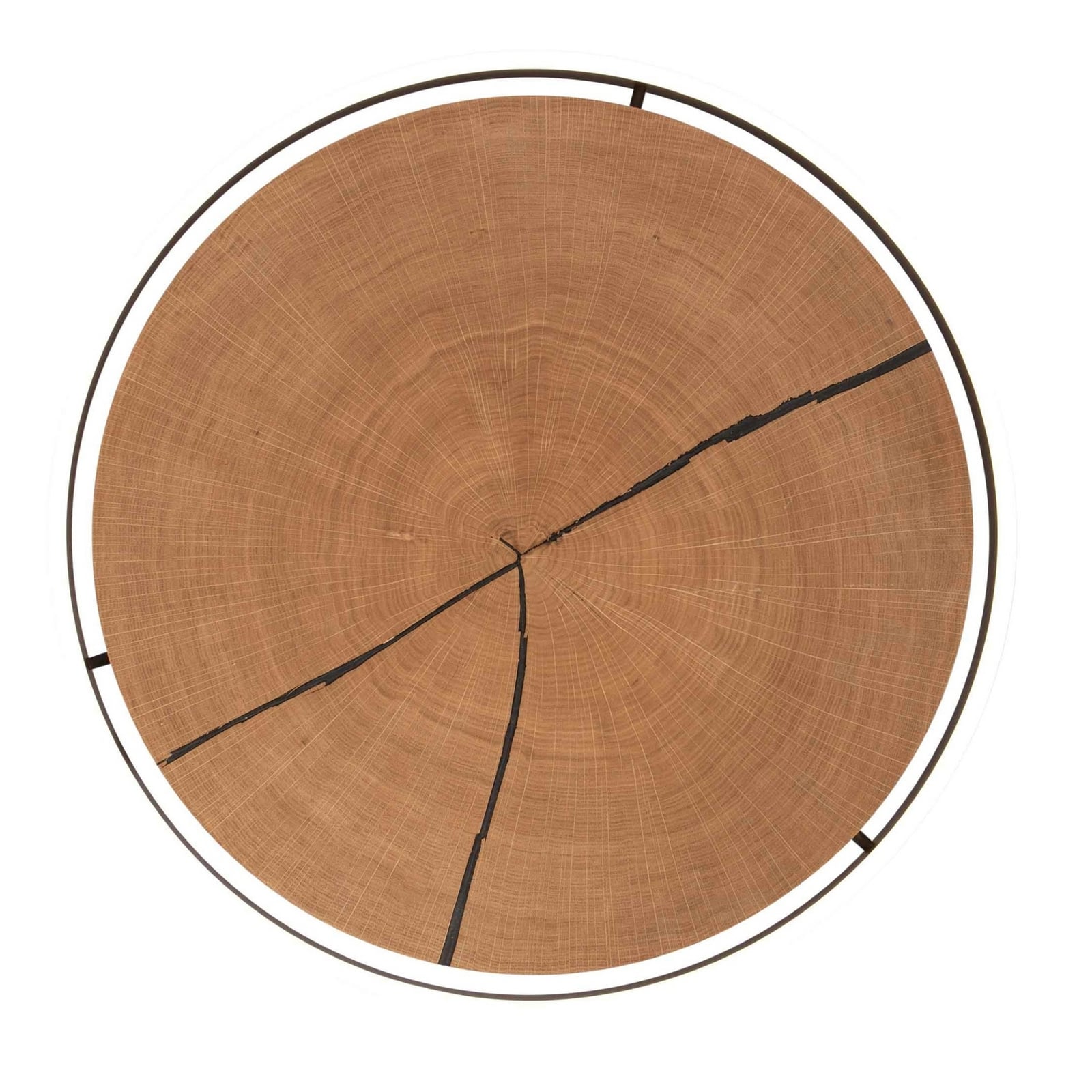 LED plafondlamp Havana M, hout/metaal, Ø 57 cm