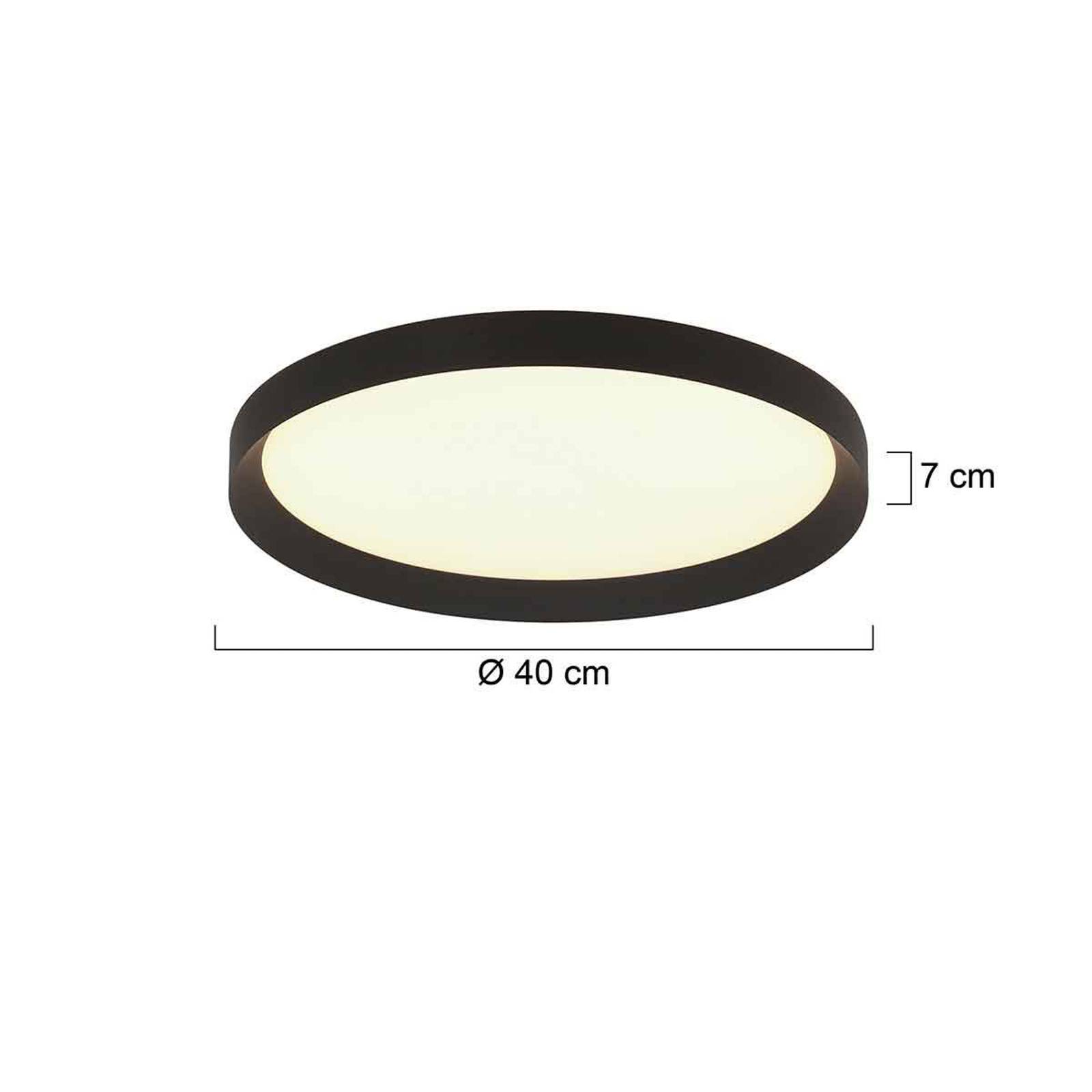 Lampa sufitowa LED Flady czarna Ø 40 cm bezpośrednia/pośrednia