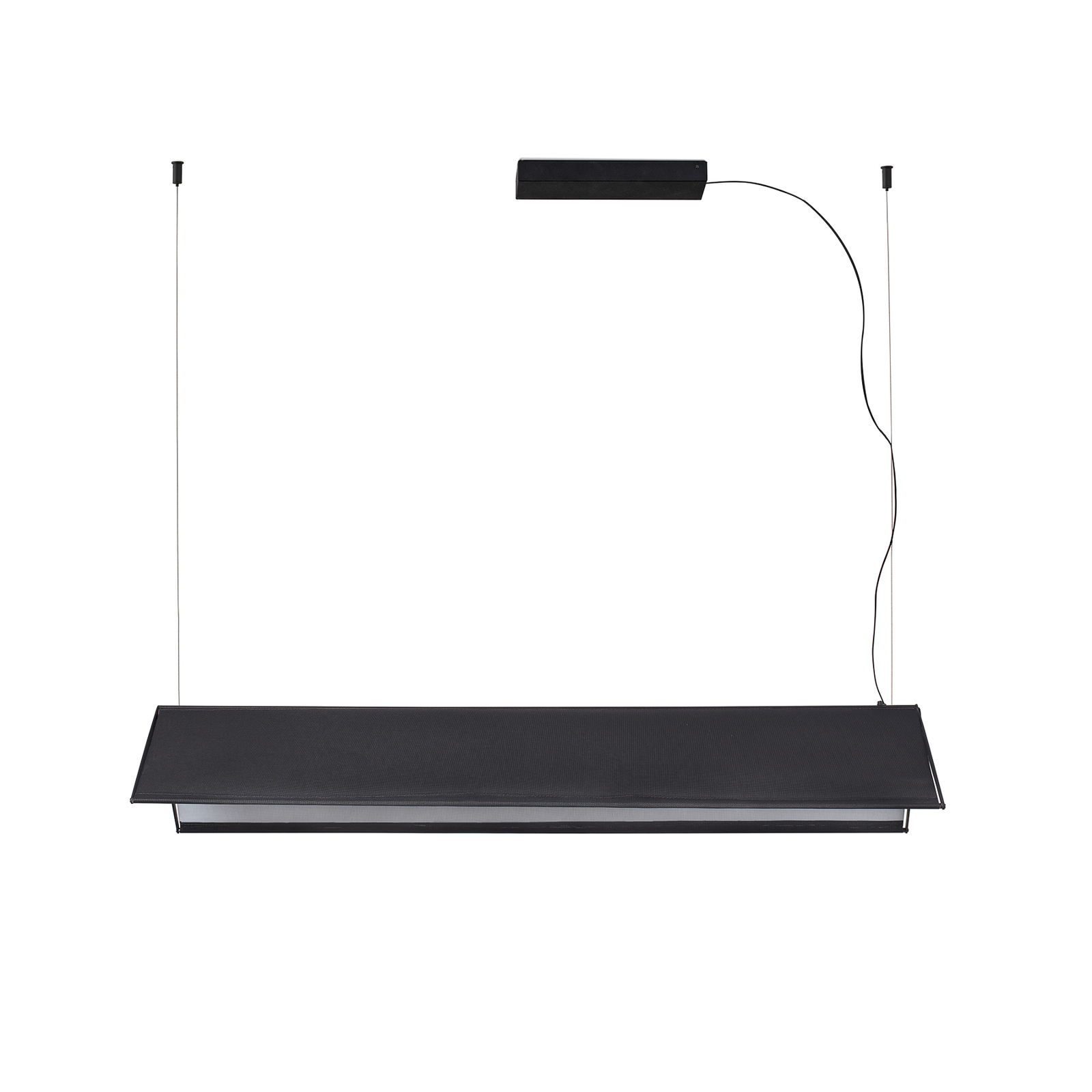 LED-Hängeleuchte Ludovico Surface, 115 cm, schwarz