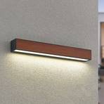 Arcchio LED buitenwandlamp Lengo, CCT, 50 cm, 1-lamp, hout