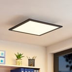 Pannello LED Lindby Nelios, 40 x 40 cm, CCT, nero, metallo