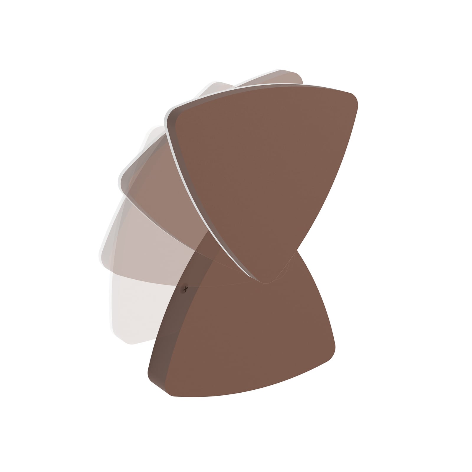 LED-Außenwandlampe Pedersano rostfarben Breite 14 cm Dreieck