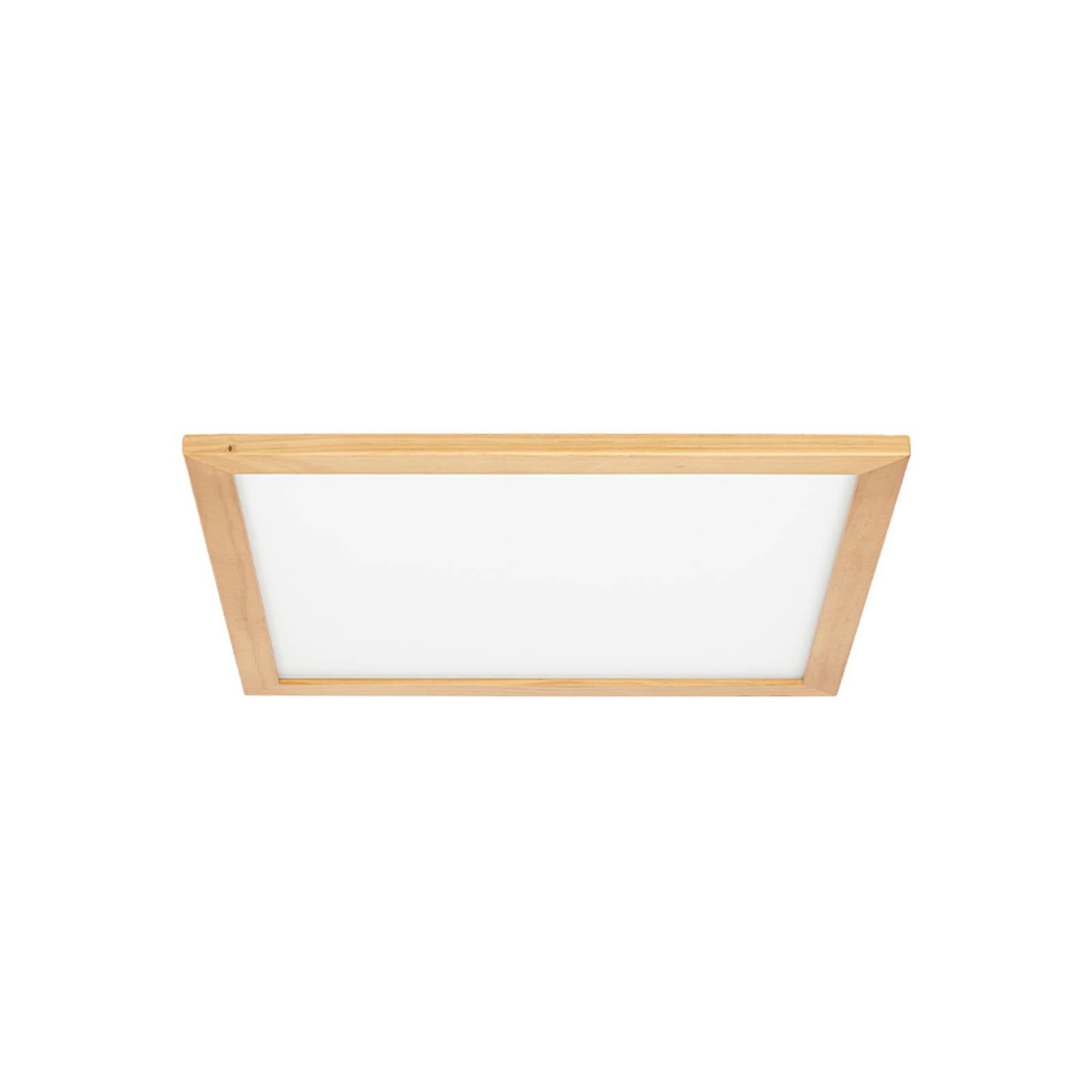 Lucande LED-Deckenleuchte Joren, 52 cm, Holz, CCT, Remote