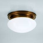 HARRY opal ceiling light with brass