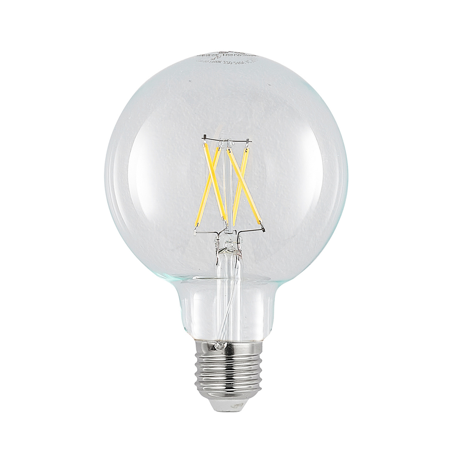LED-Lampe E27 4W 2.700K G95 Globe klar 2er-Set