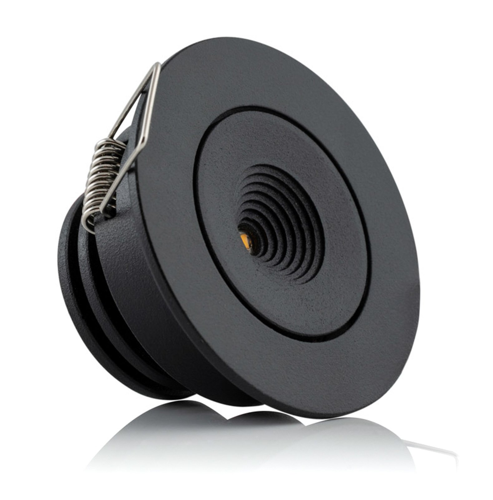 THE LIGHT GROUP SLC MiniOne Tilt LED recessed light black 2,700 K, for Living / Dining Room, aluminium, 3 W, energy efficiency: A+