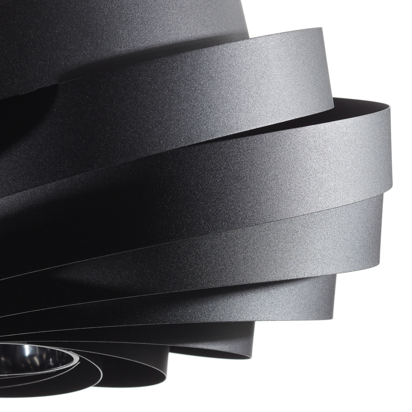 Vento pendant light, black, metal, E27