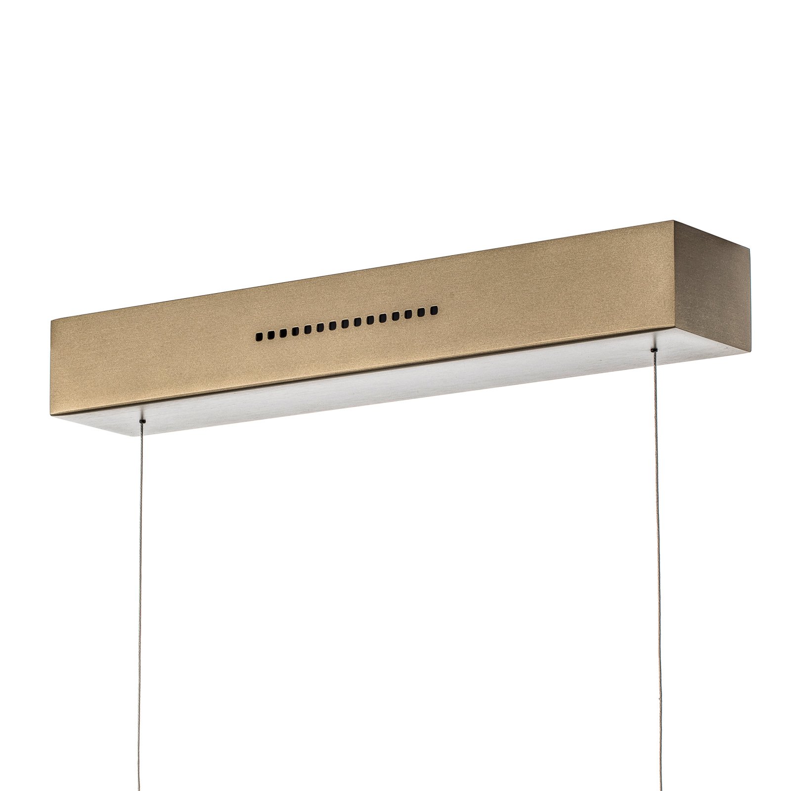 Luminária suspensa Runa LED, bronze, comprimento 132 cm