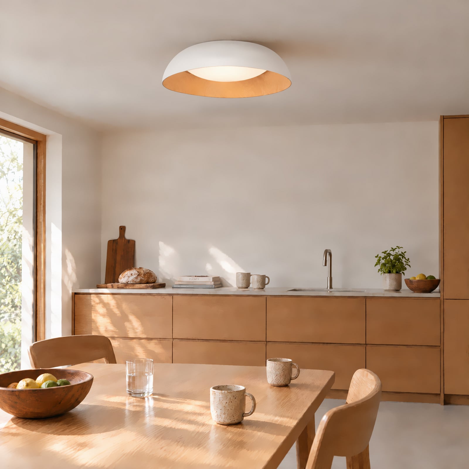 Gracyn LED ceiling light, white, Ø 50 cm, dimmable - Lindby Gracyn LED ceiling light, white, Ø 50 cm, dimmable - Lindby