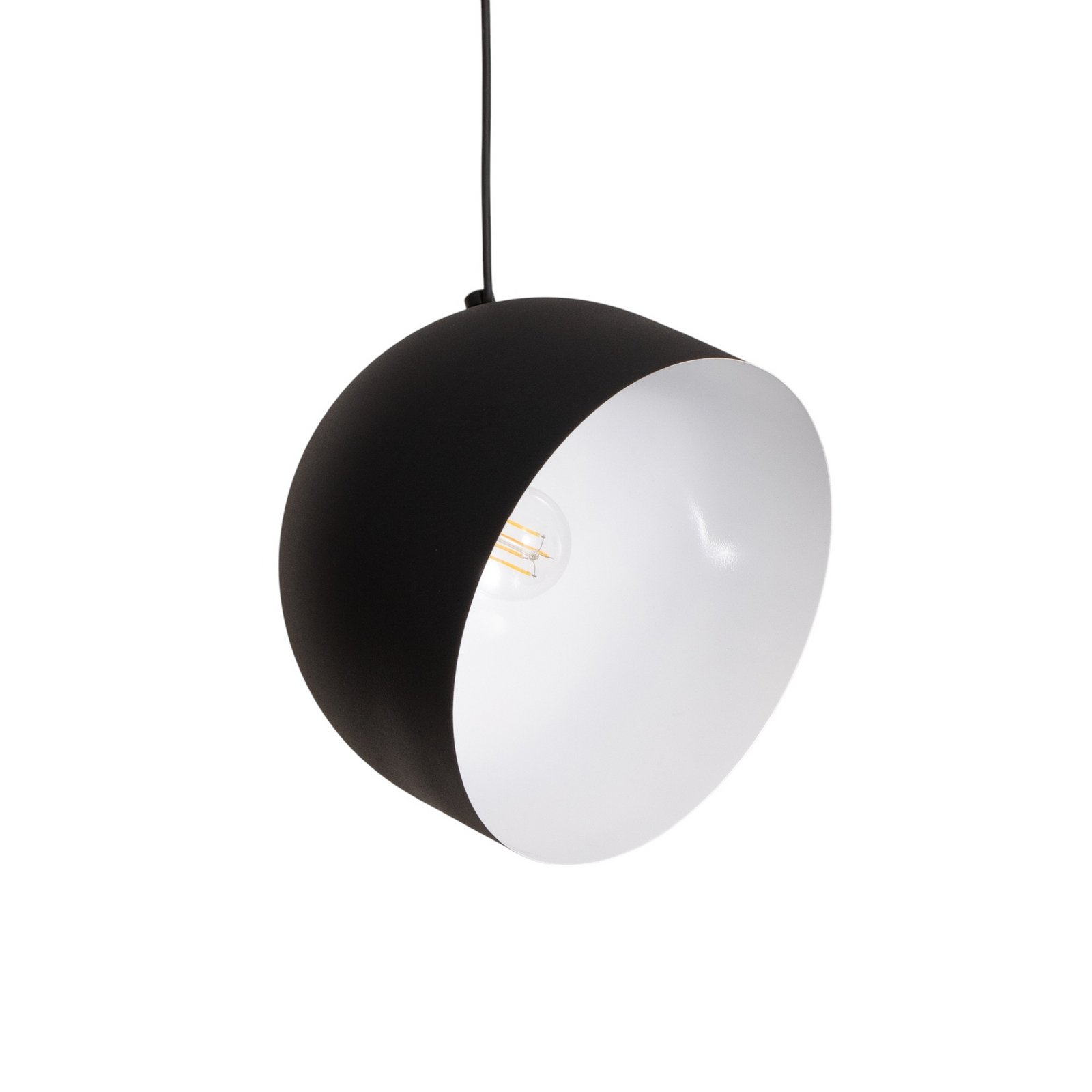 Lámpara colgante Pepe, negro, 3 luces