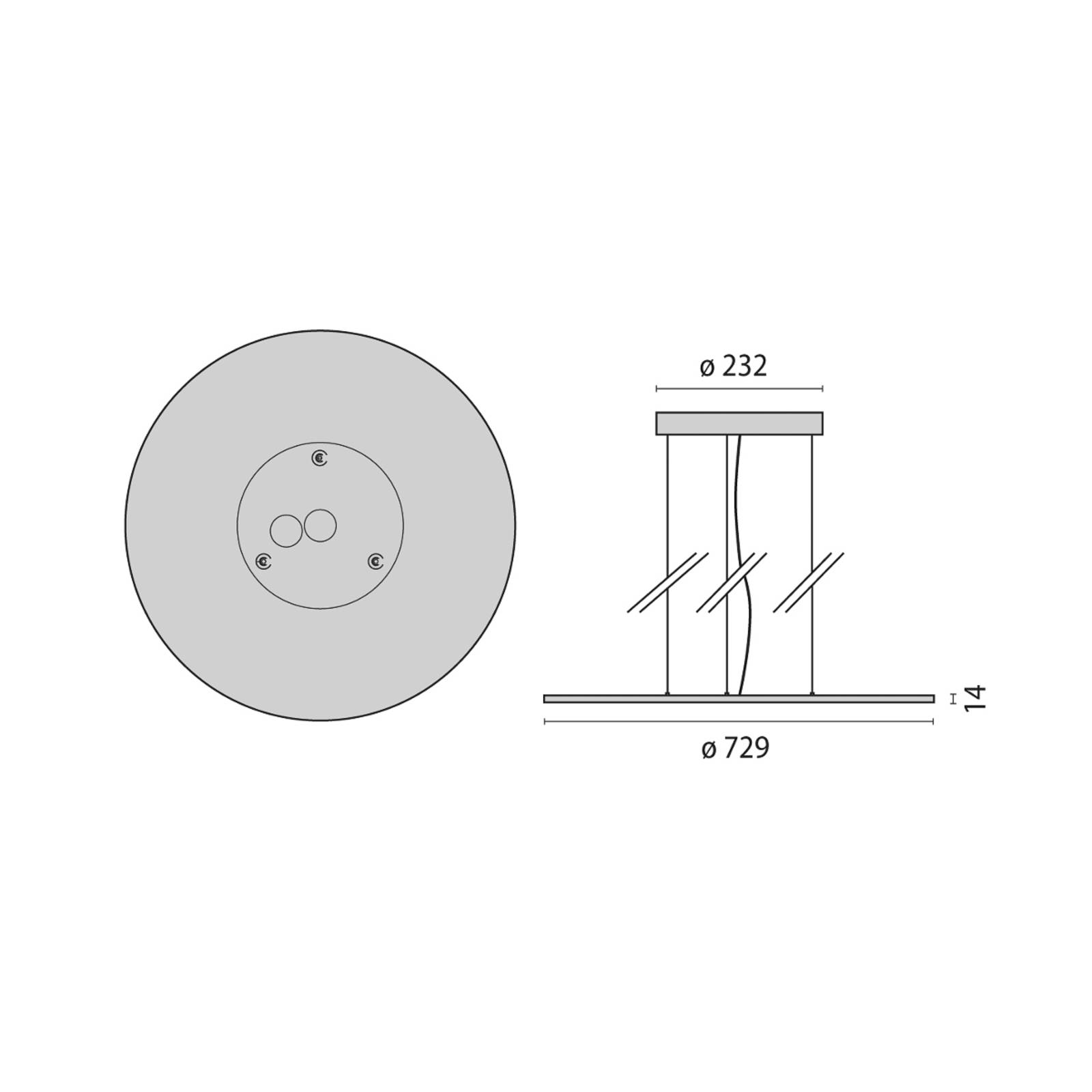 LED-Hängeleuchte FL Round 777 PL MP DALI 44W 830 günstig online kaufen