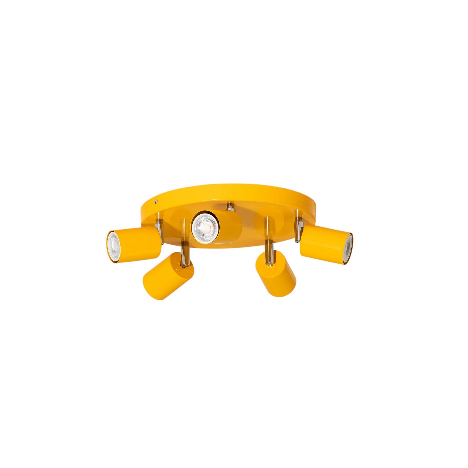 Spot pour plafond Fun, jaune, Ø 30 cm, orientable, GU10
