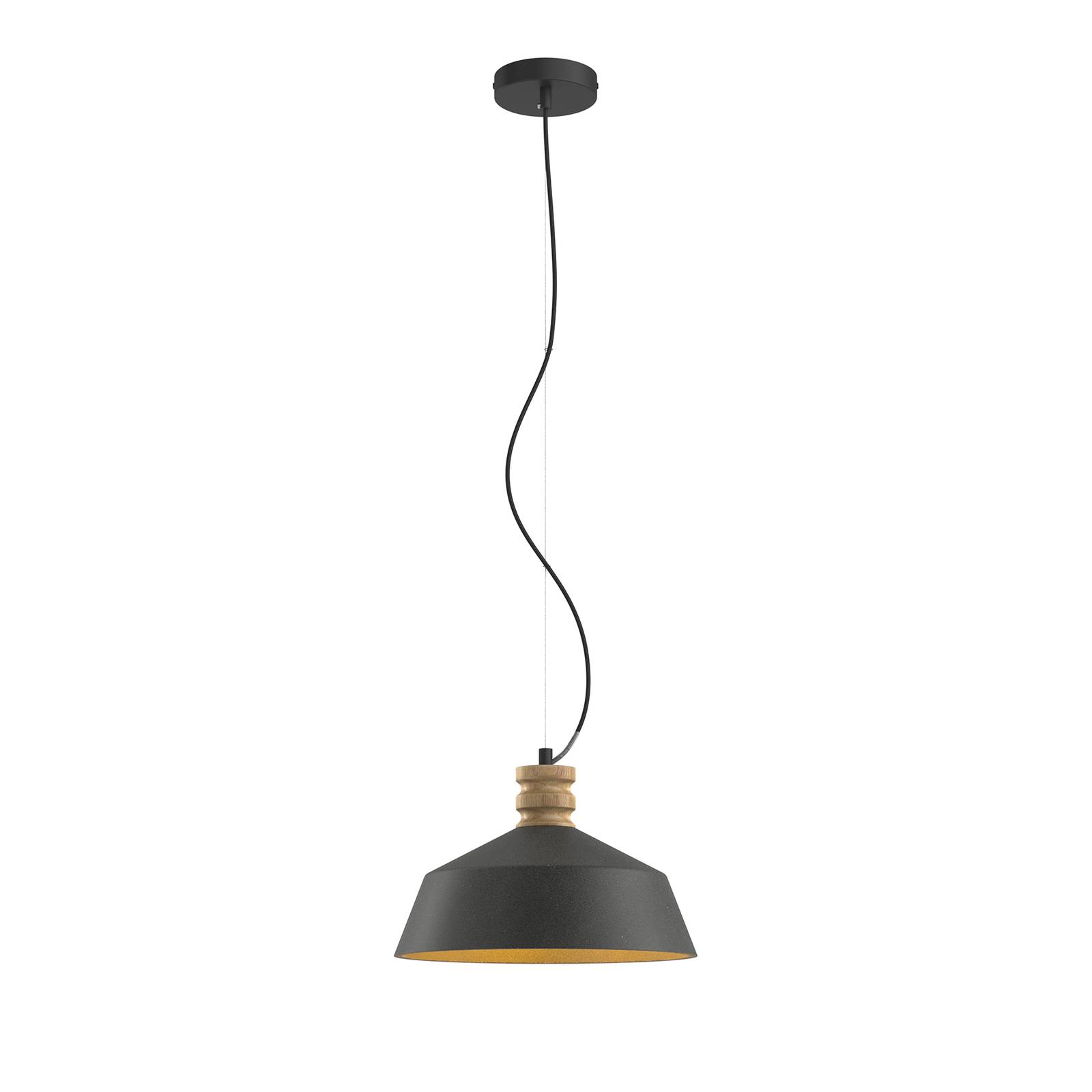 Lucande Ulvi hanging light, concrete lampshade
