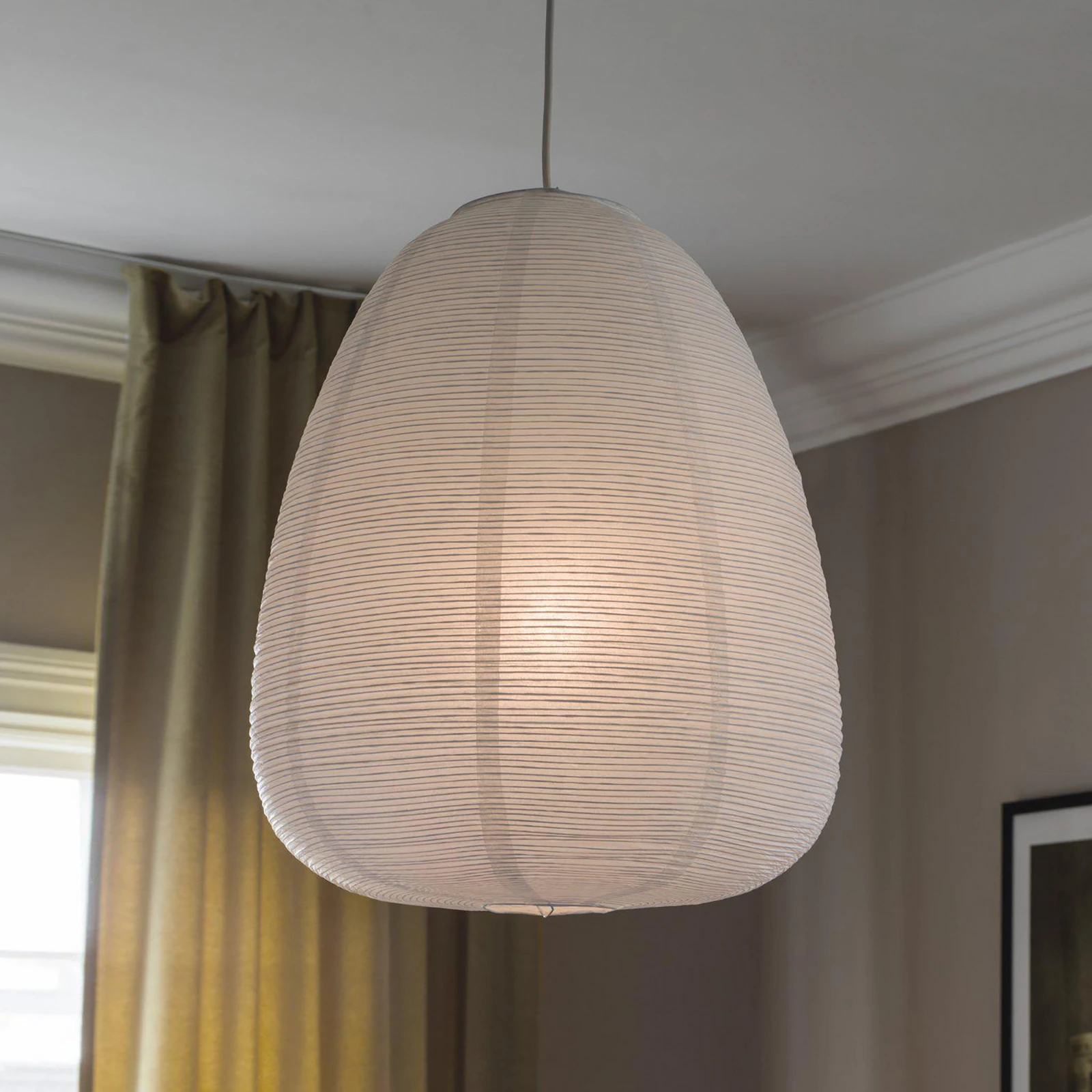 PR Home Hängeleuchte Maki, weiß, Papier, Ø 43 cm, E27