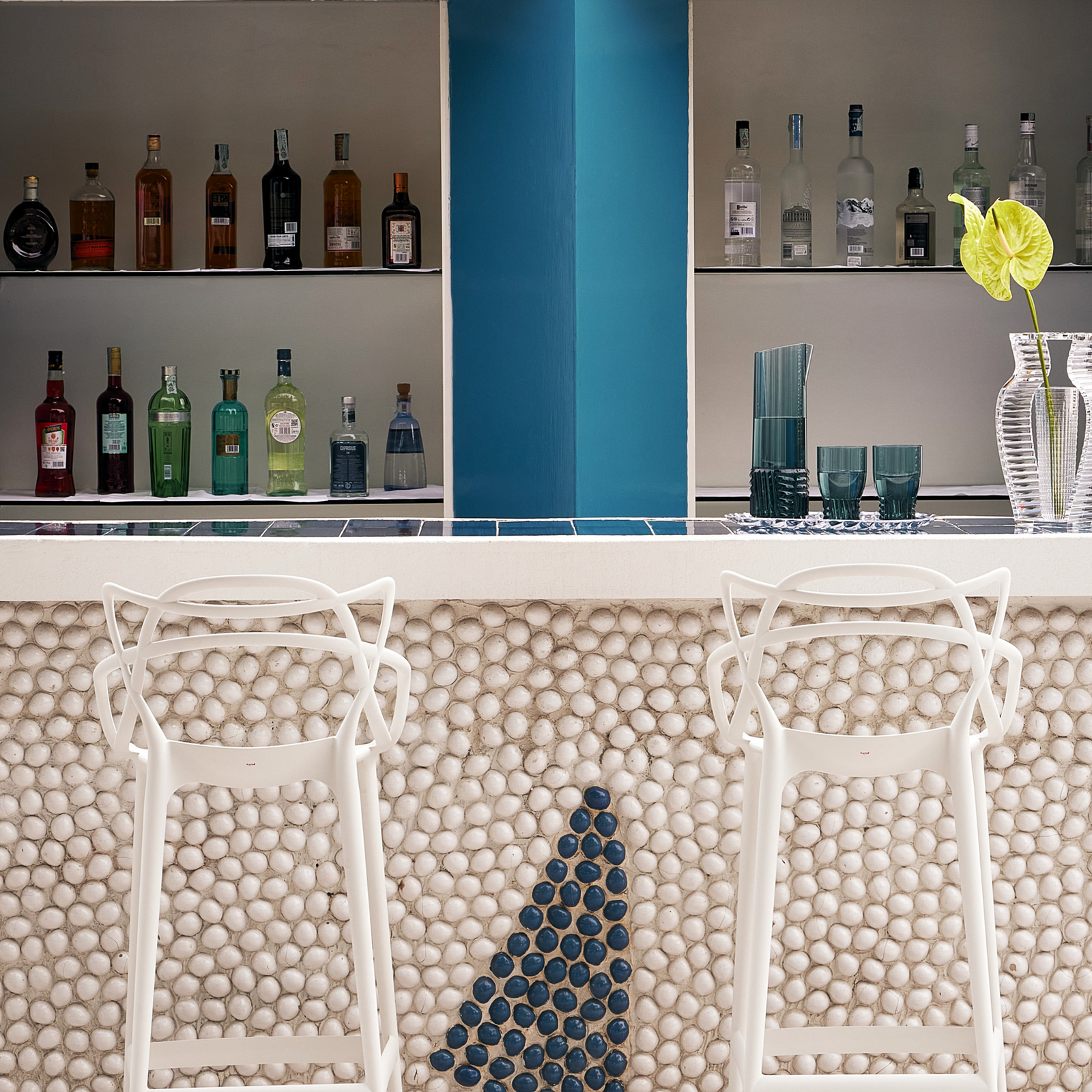 Masters barstol, hvit, høyde 99 cm - Kartell