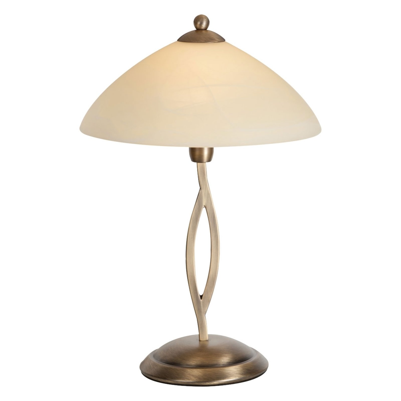 Настолна лампа Capri с височина 45 cm, цвят крем/бронз