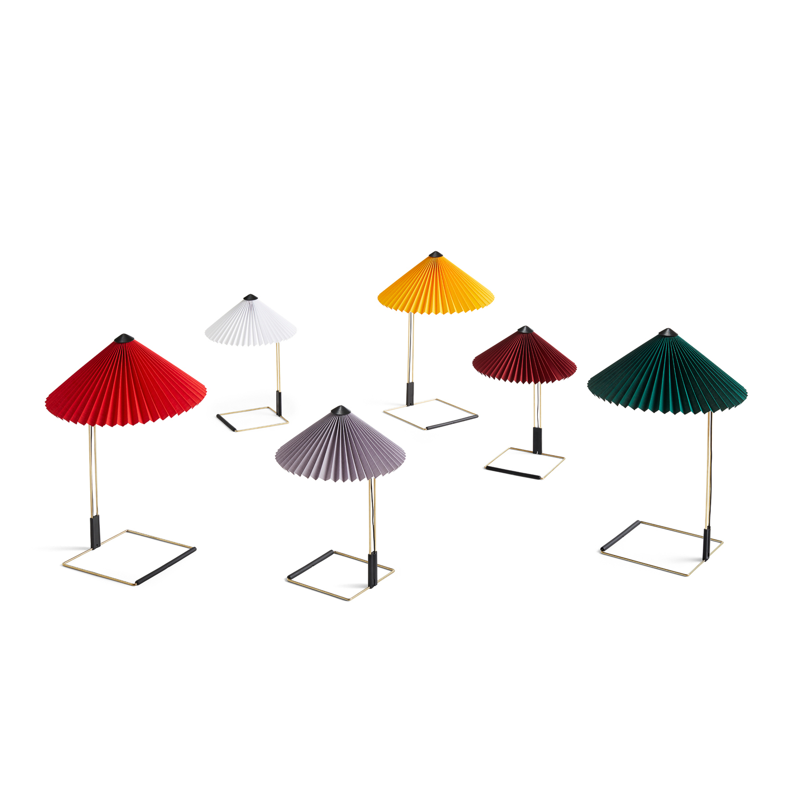 HAY Matin LED-Tischleuchte mit Plisseeschirm