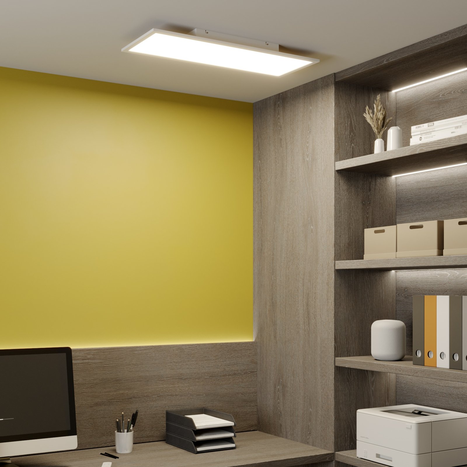 Lindby LED-Panel Luay, 80 x 30 cm, CCT, Remote, dimmbar