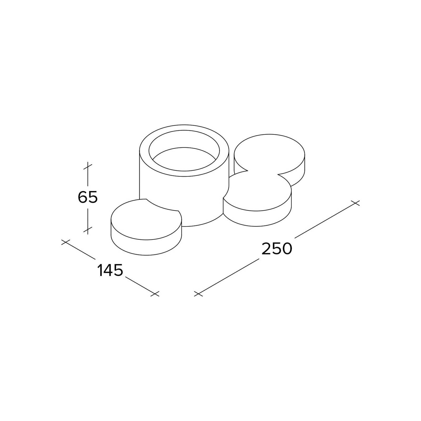 TECNICO by Sforzin Chio taklampa vit gips 25 cm lång GX53