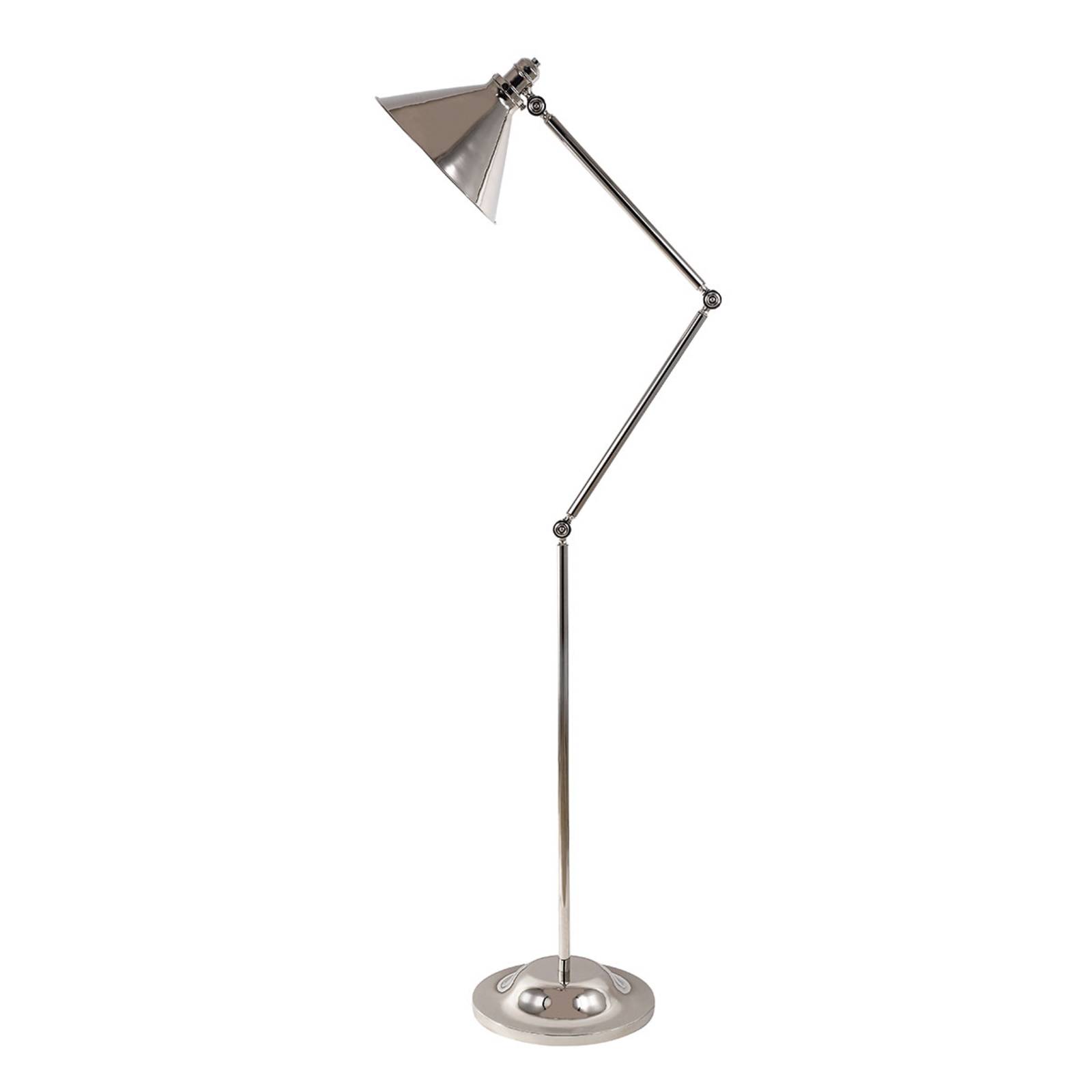 Provence - lampadaire hauteur réglable nickel poli