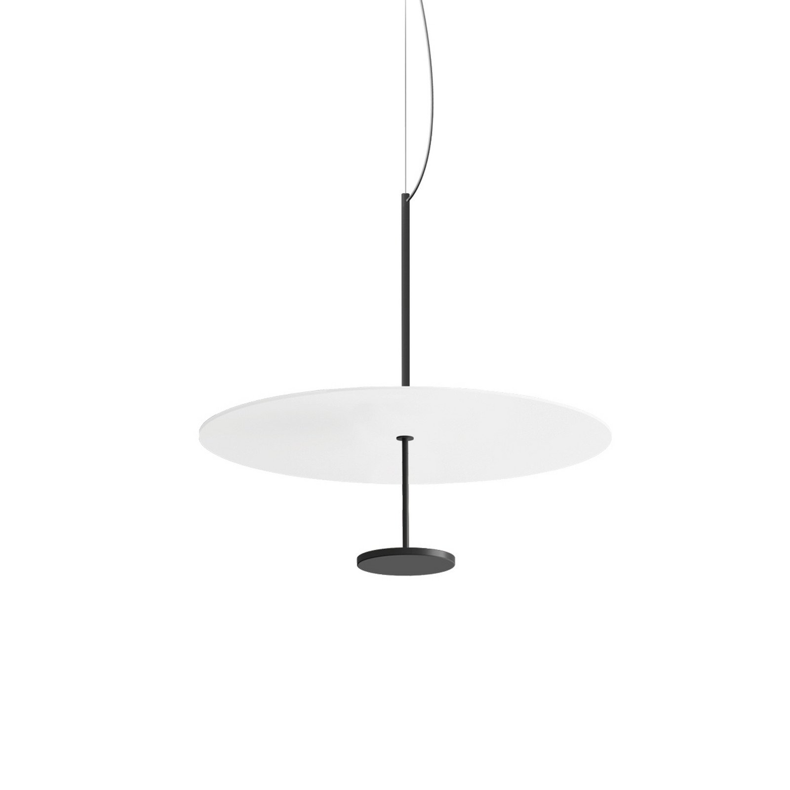 Linea Light Lampă suspendată LED Stilo_P negru Ø 55 cm IP40 - Camera de zi / sufragerie - Modern - negru alb - Aluminiu