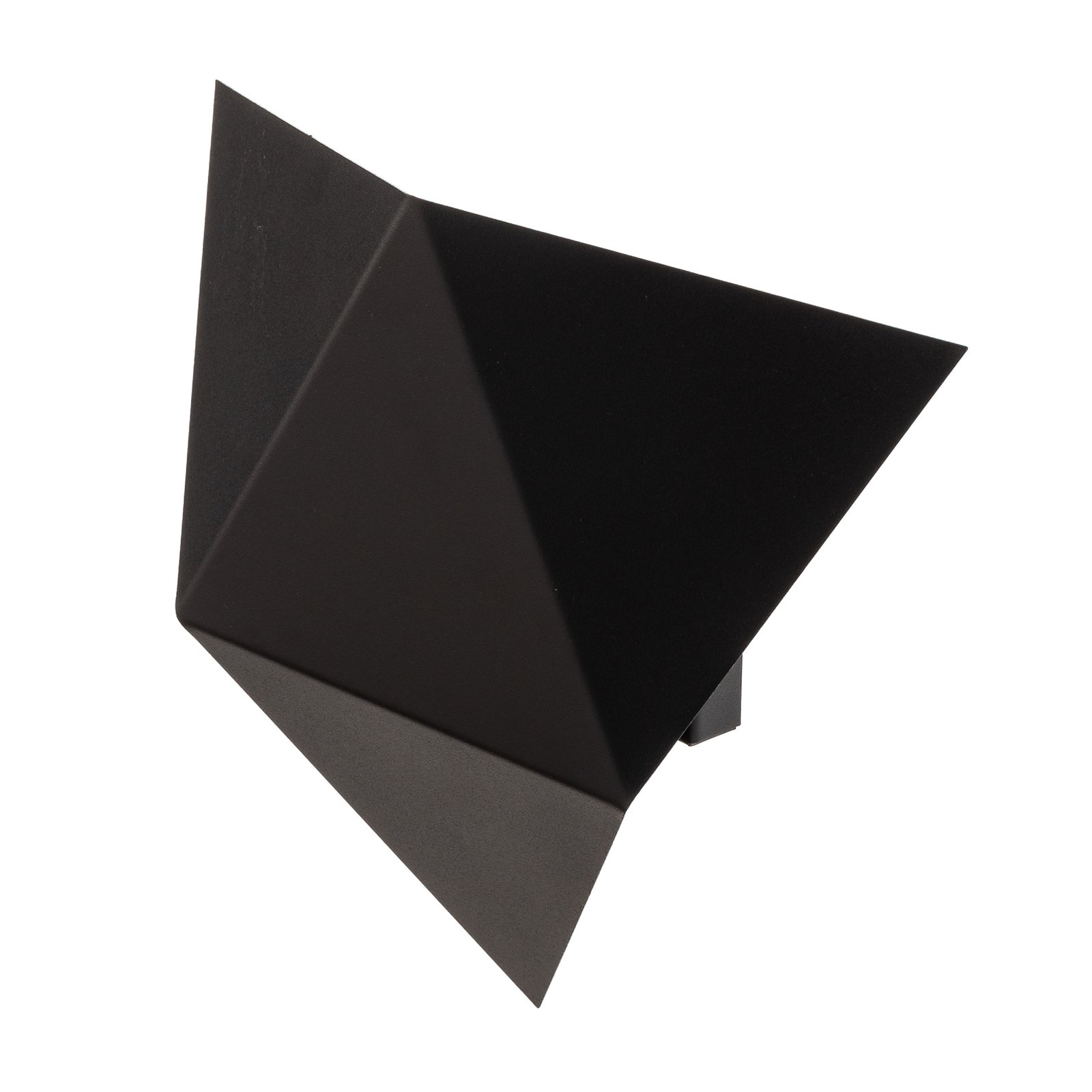 Shield væglampe i kantet form, sort