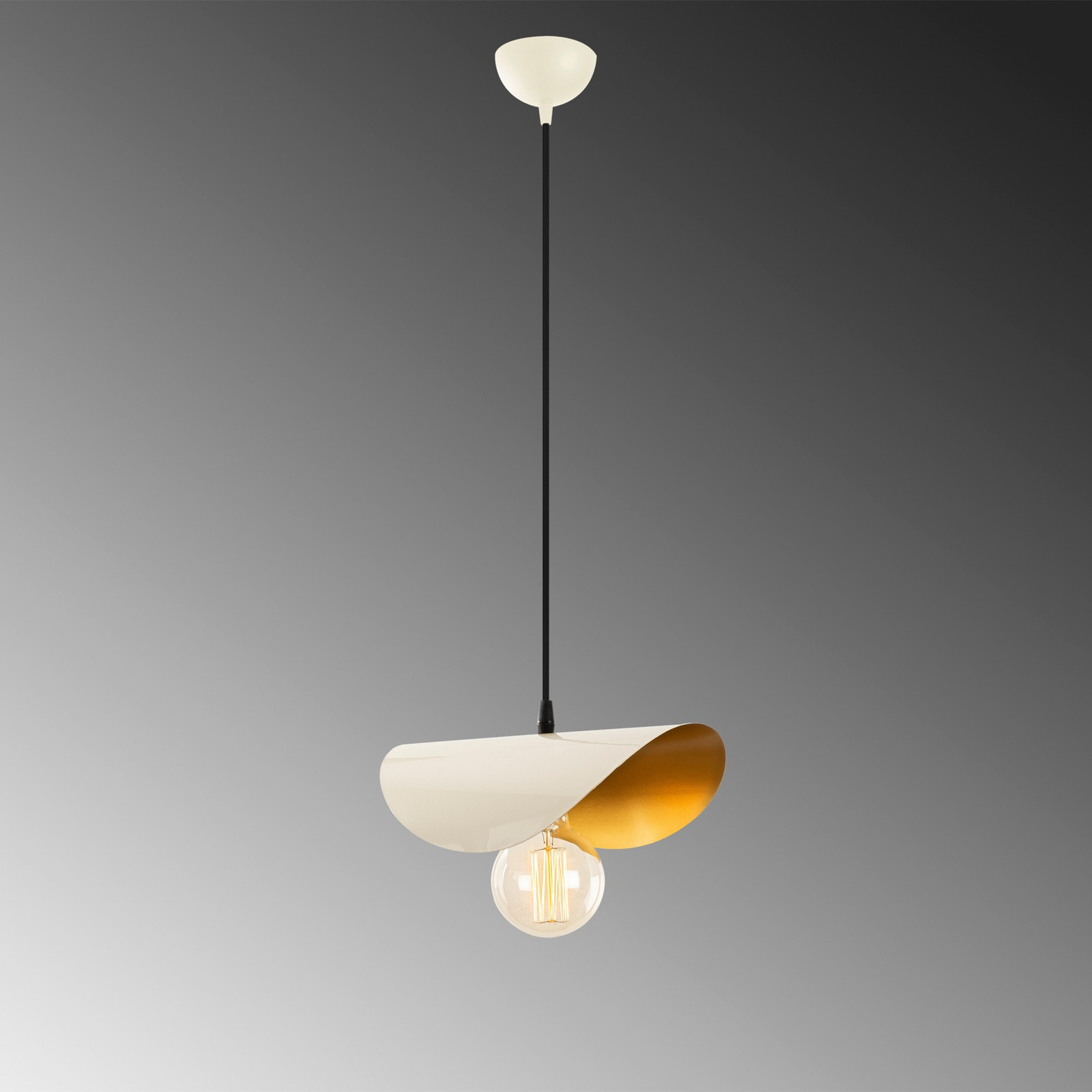 Hanglamp Sivani MR-829 1-lamp wit/goud