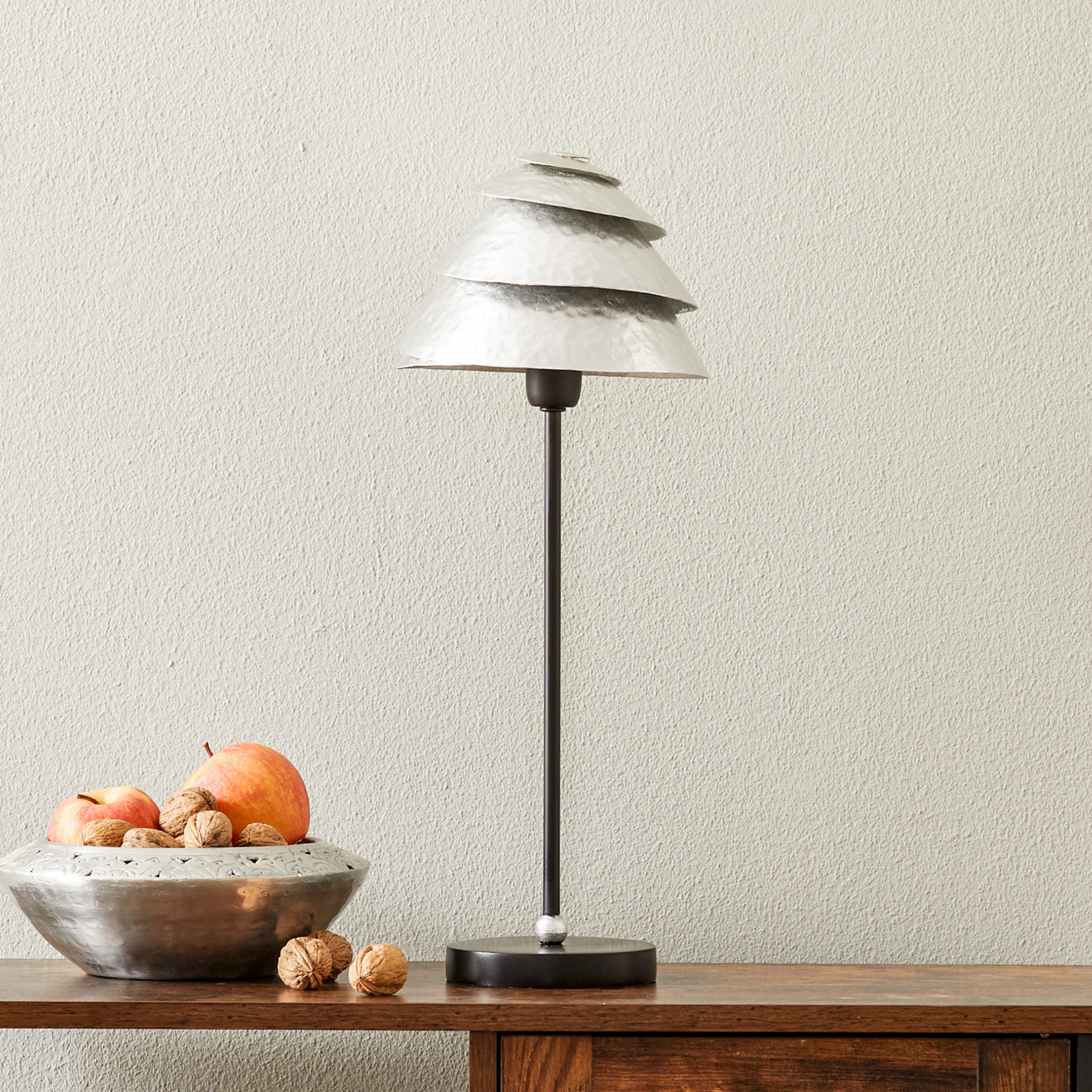 J. Holländer Beautiful table lamp Snail One, for Living / Dining Room, Iron, E14, 60 W, energy efficiency: A++, H: 47 cm