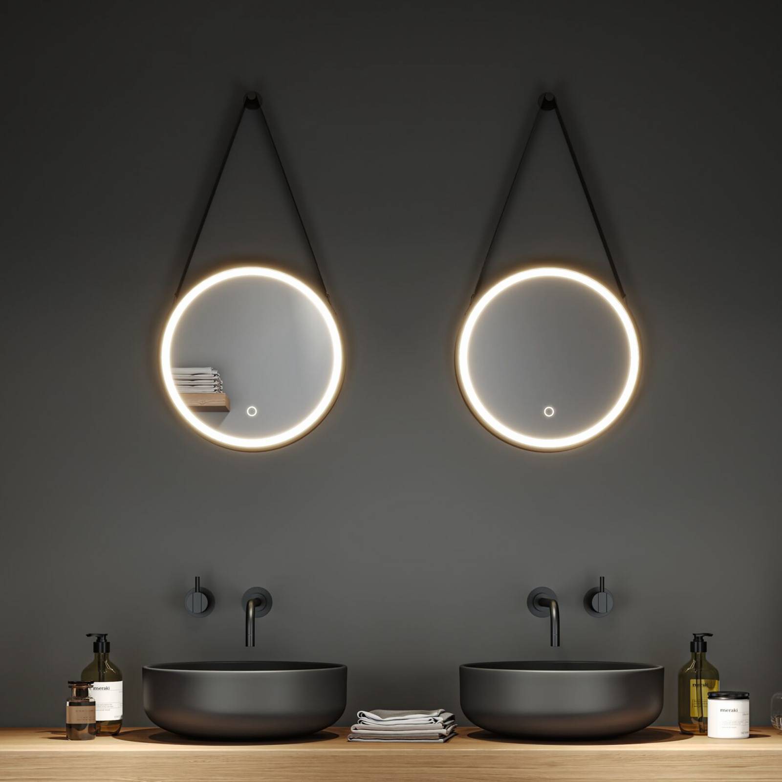 E-shop Paulmann Miro LED zrkadlo CCT Ø 40 cm framelight