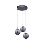 PURE LED-Hängelampe E-Infinity, grau/rauchgrau, Ø 50 cm, CCT