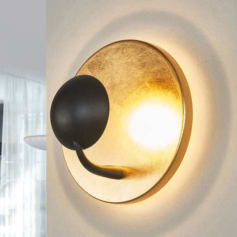 Applique murale LED extravagante Aurora noir/doré