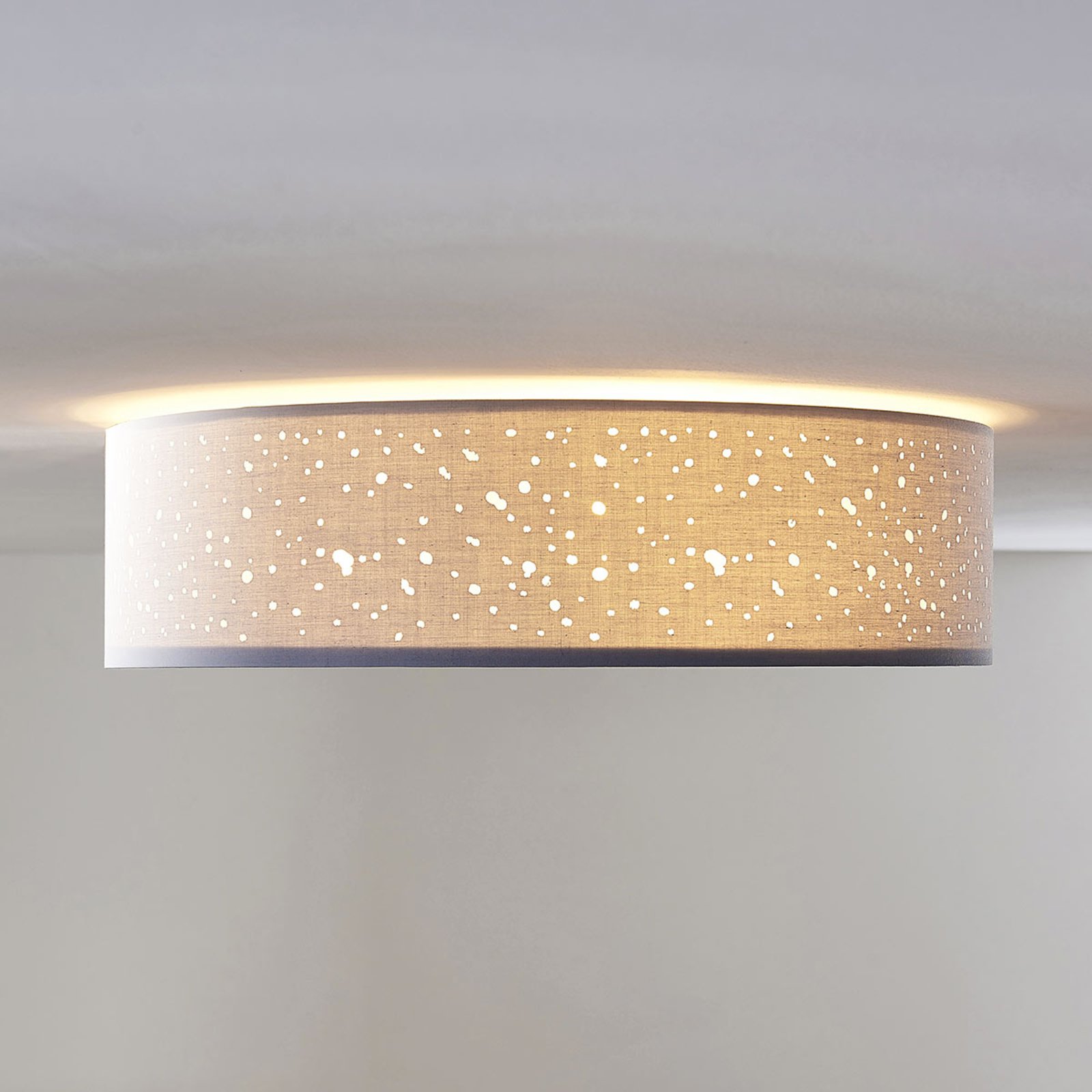 Umma Ceiling Lamp Grey/Nickel - Lindby