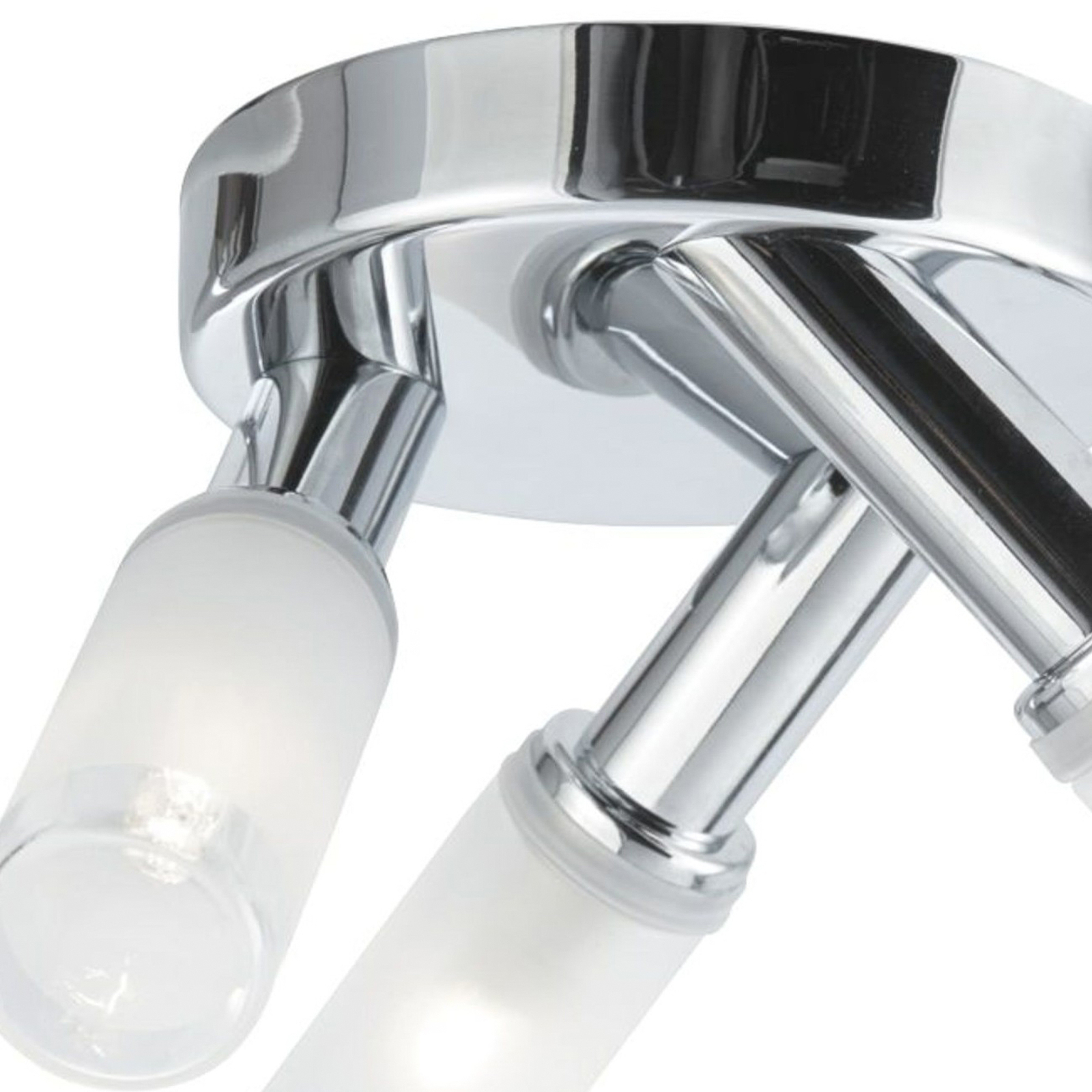 Bubbles downlight de techo, cromado/esmerilado, cristal, 3 luces, IP44