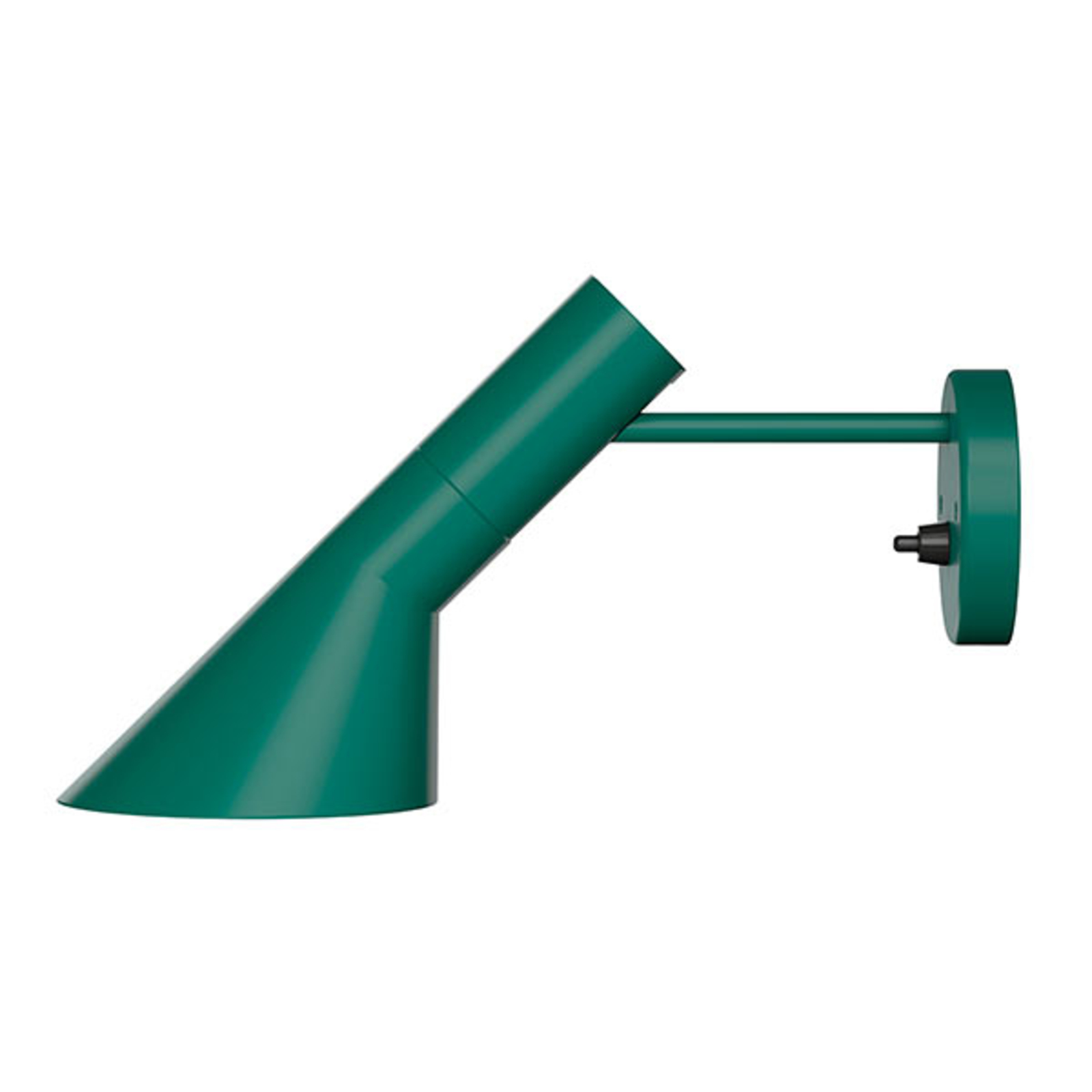 Louis Poulsen AJ - wall light, dark green, for Living / Dining Room, steel, E14, 20 W, energy efficiency: A++, H: 18 cm