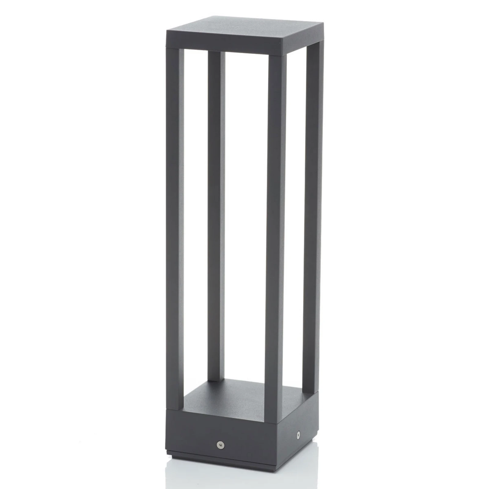 Lucande LED pedestal lamp Carlota, 50 cm, anthracite, aluminium