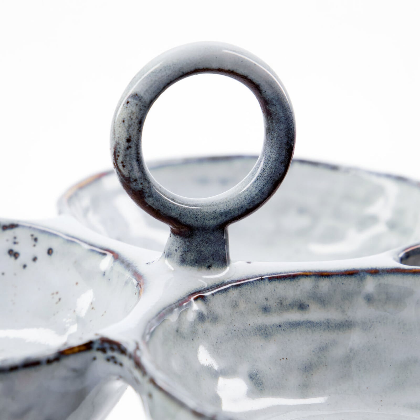 HDRustic Piatto da portata grigio 20x20x9 cm in ceramica - House Doctor