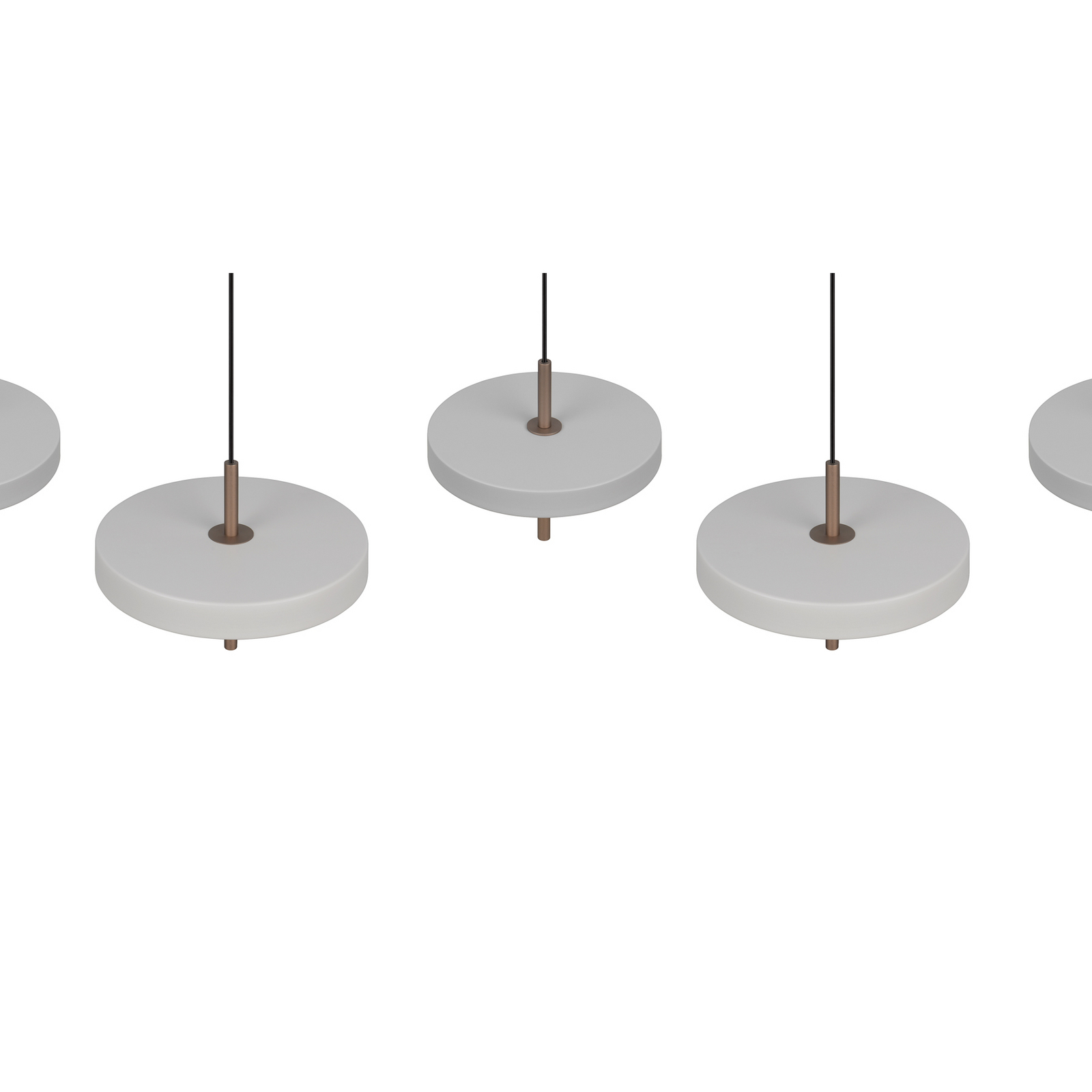 LED hanglamp Keaton, lichtgrijs, lengte 140 cm, CCT, 5-lamps. LED hanglamp Keaton, lichtgrijs, lengte 140 cm, CCT, 5-lamps.