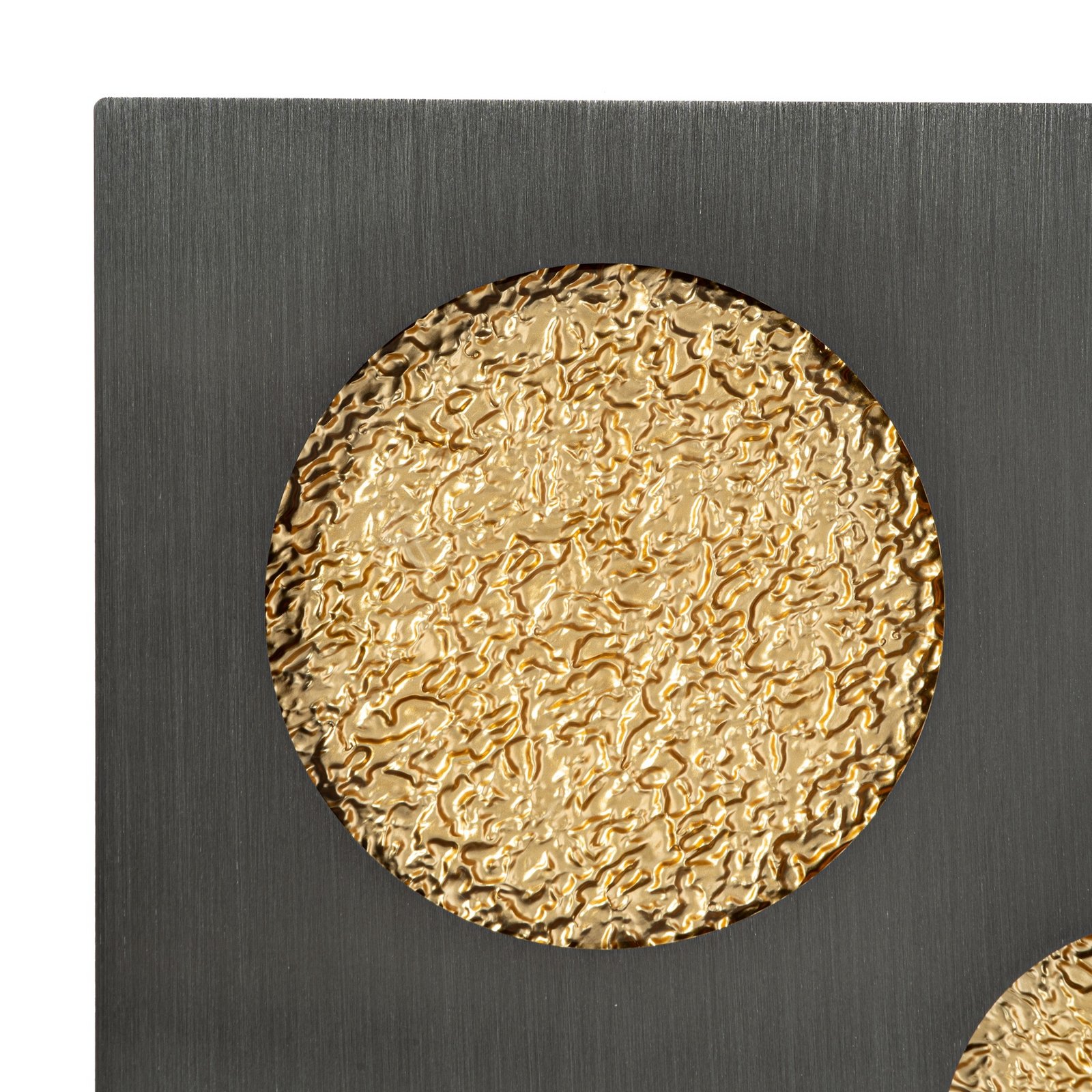 Lucande LED-Wandlampe Delin, grau/gold, 55 x 55 cm, step-dim Lucande LED-Wandlampe Delin, grau/gold, 55 x 55 cm, step-dim