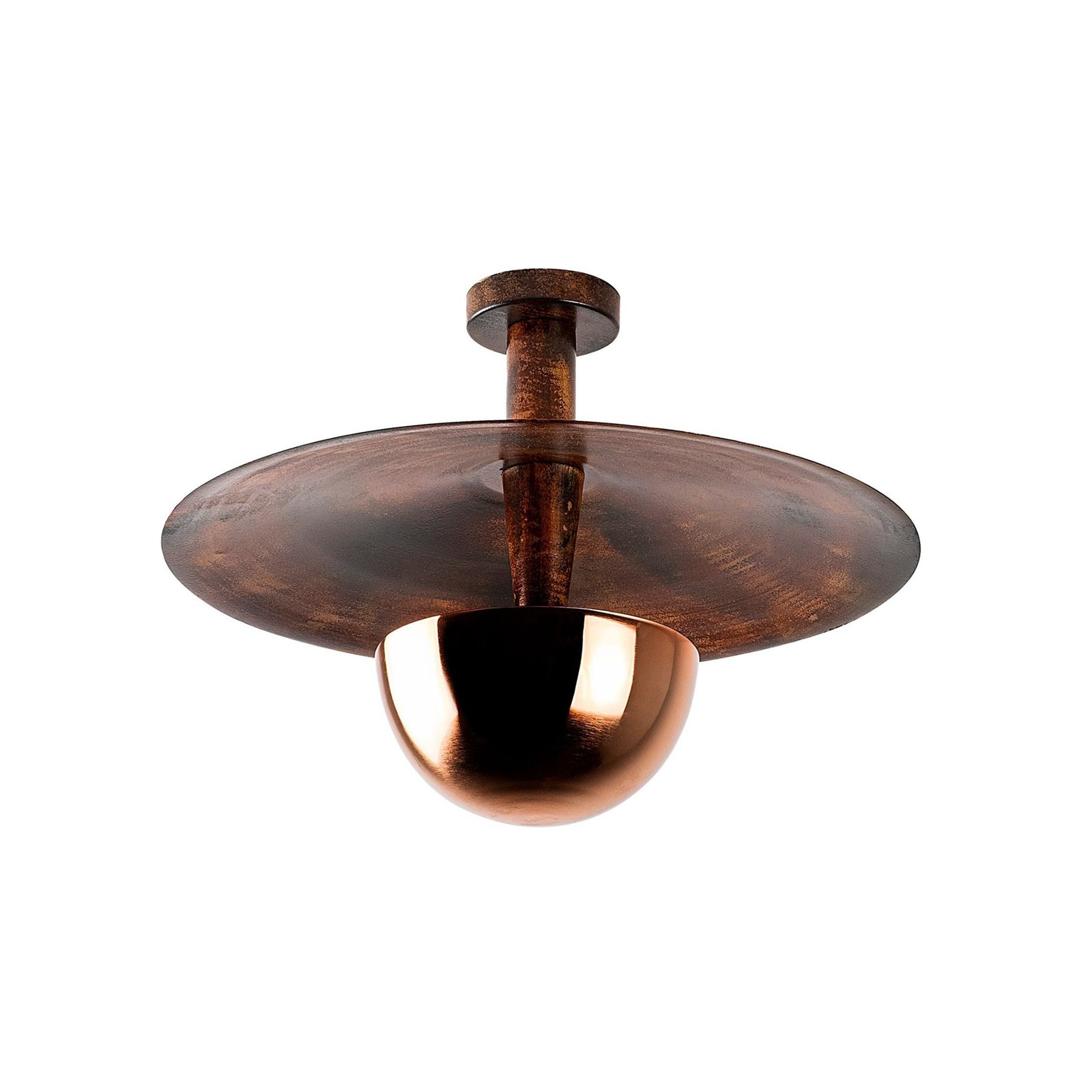 Kurt 13355 ceiling light, copper-coloured, metal, Ø 48 cm