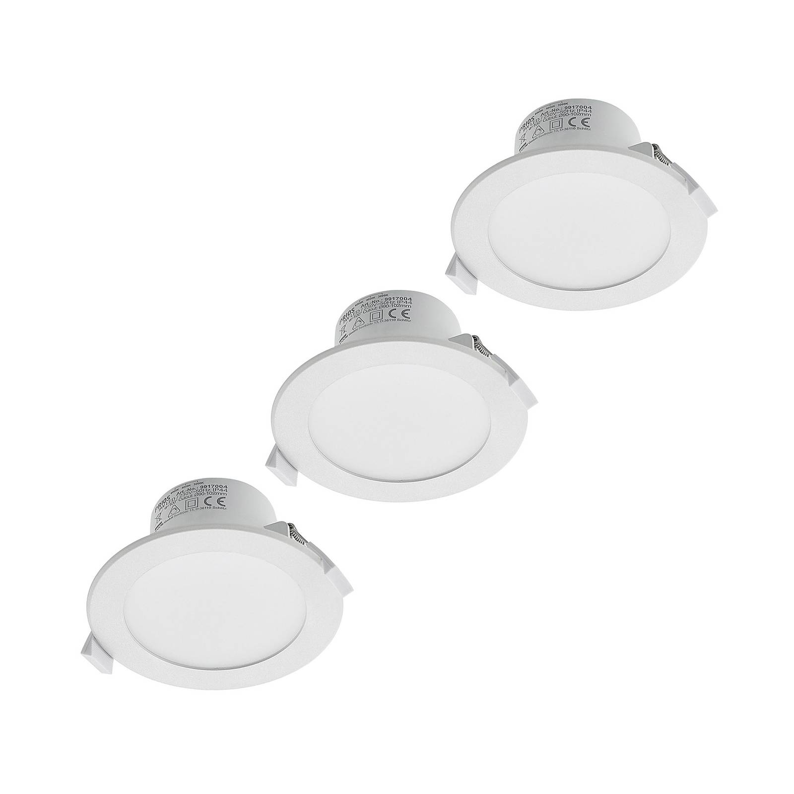 Prios Rida LED süllyesztett lámpa CCT 11,5 cm 9W 3