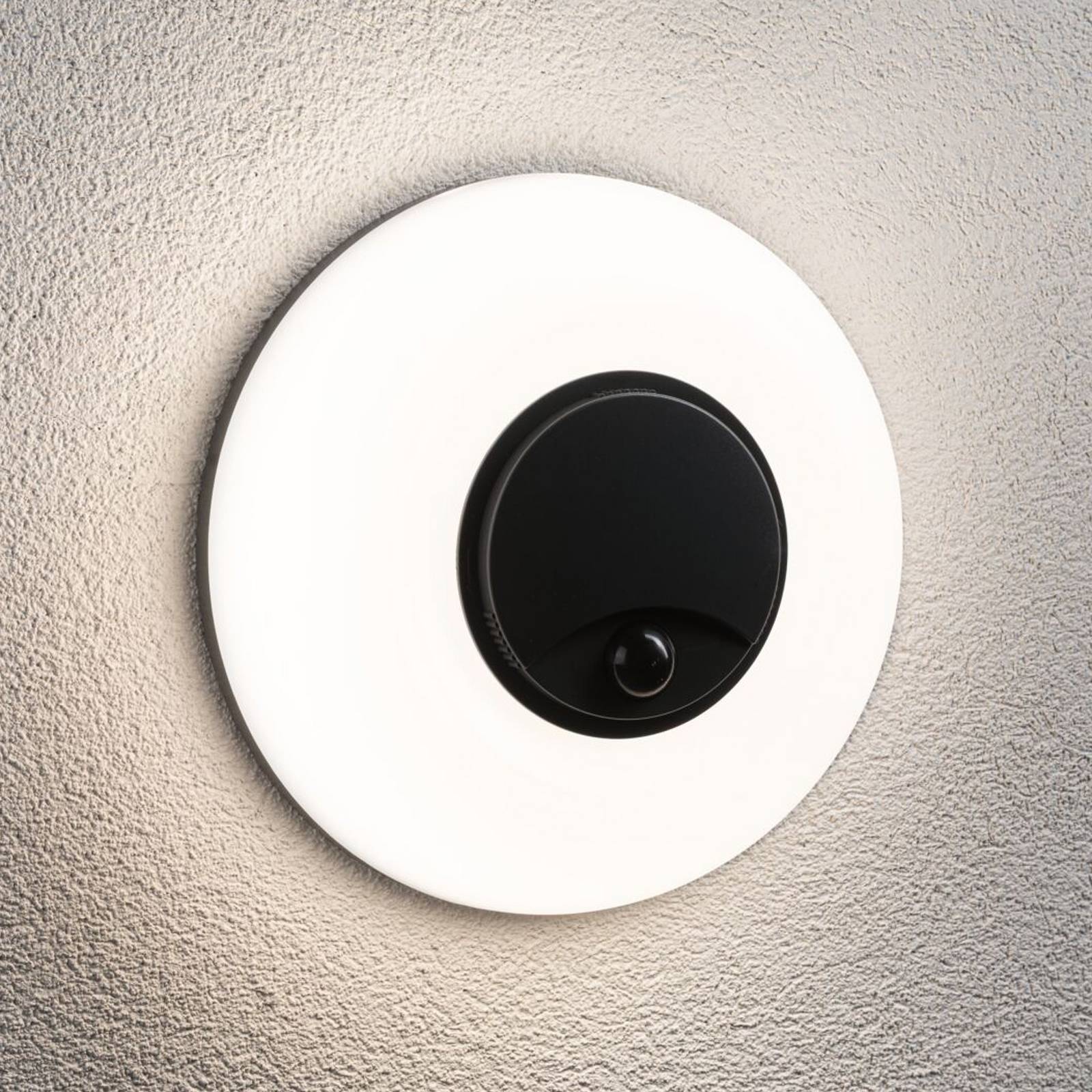 Paulmann LED-vegglampe Aureva, antrasitt, sensor Ø 22 cm CCT