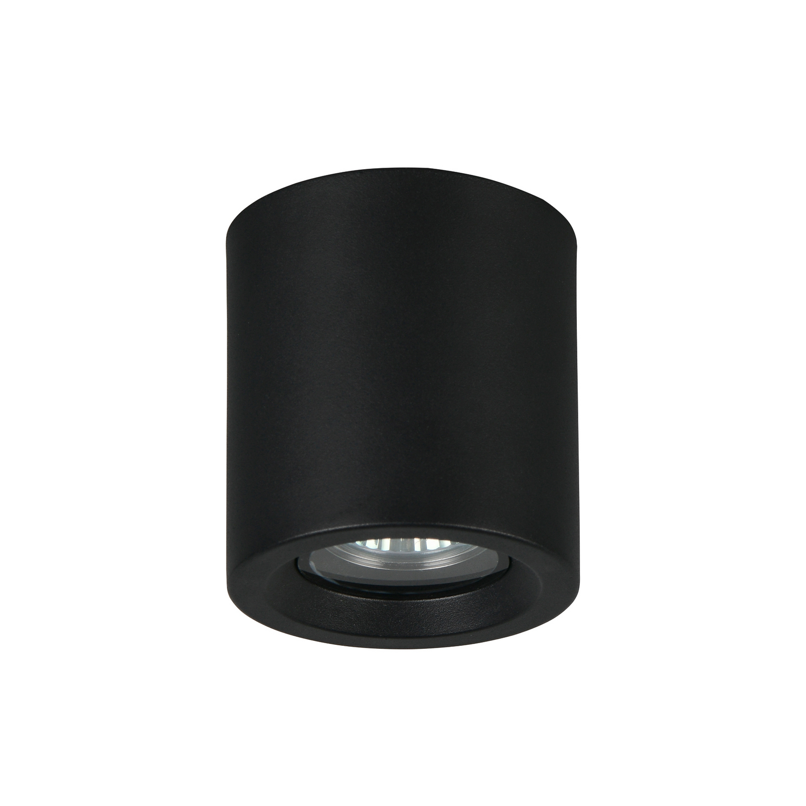 Griestu lampa „Biscotto“, matēti melna, Ø 9,5 cm, metāls, IP44