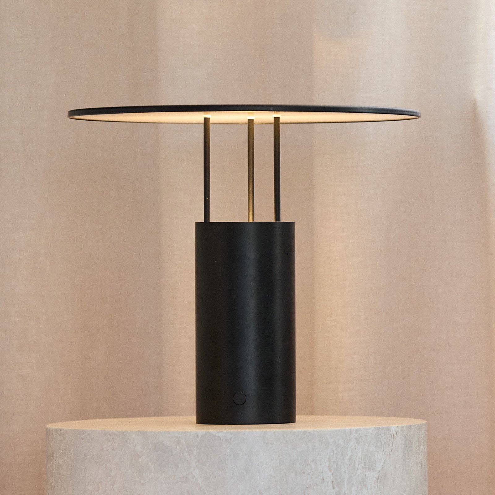 Lampa de masă LED Piet Hein Tempel280 negru înălțime 245 cm - dormitor - Design - Aluminiu