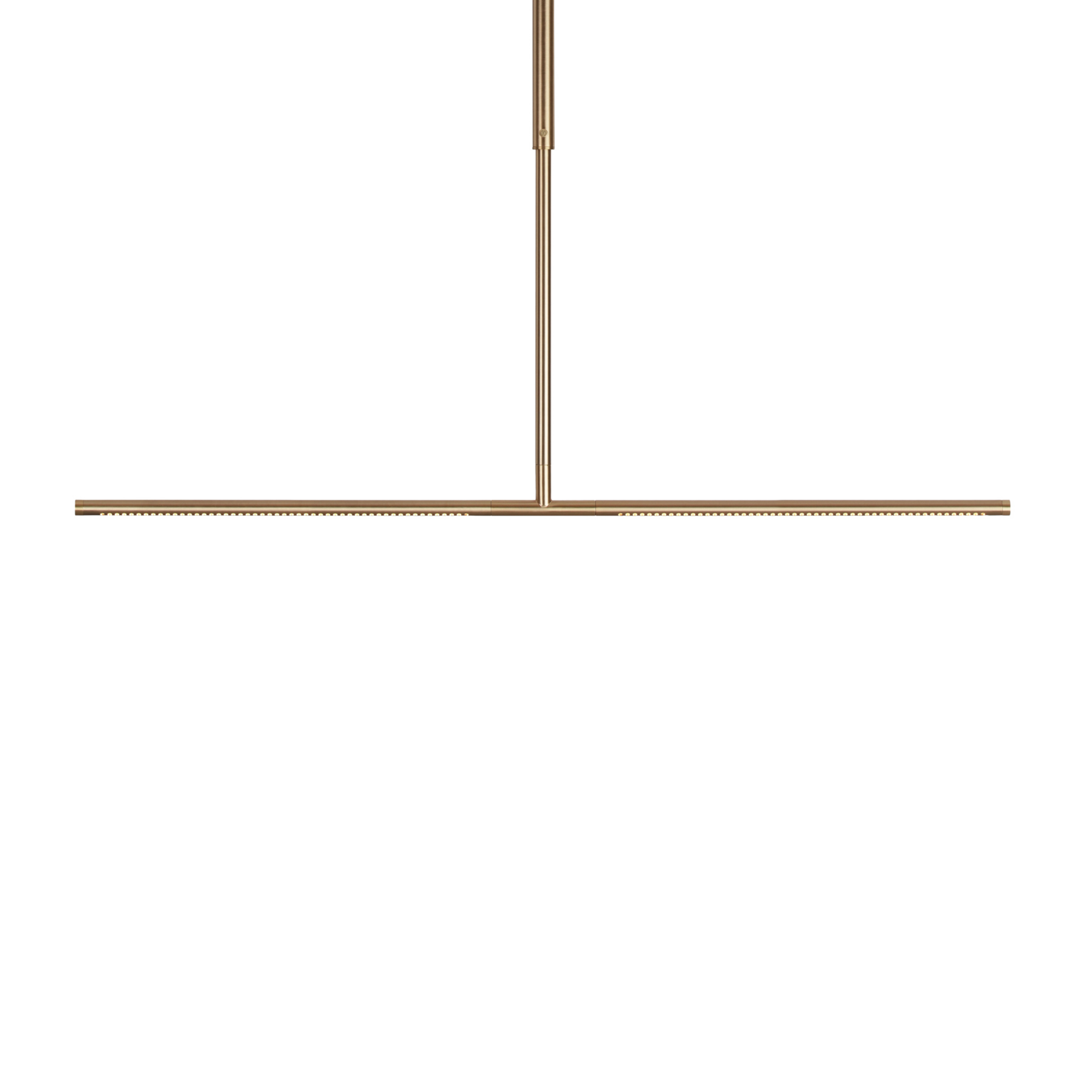 Omni LED hanging light, brass colour, length 107 cm, 2-bulb - UMAGE