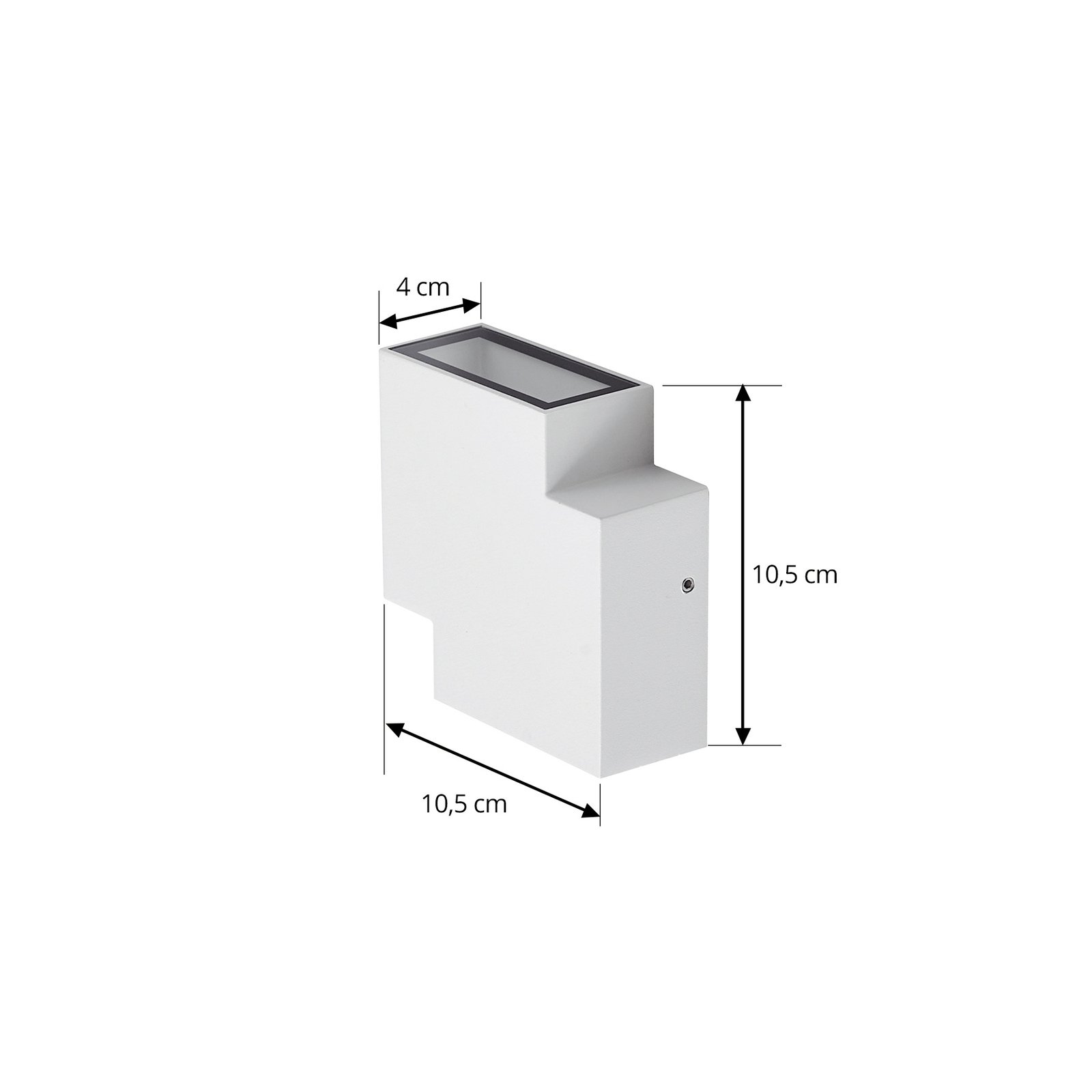 Lindby LED-Außenwandleuchte Fendir, weiß, Alu, 10,5 cm