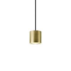 SLV LED-riippuvalaisin Oculus, messinkivärinen Ø 9 cm, himmennettävä lämpimäksi