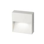 EGG LED buitenwandlamp Vigo Q, wit 11x11 cm aluminium 3.000 K