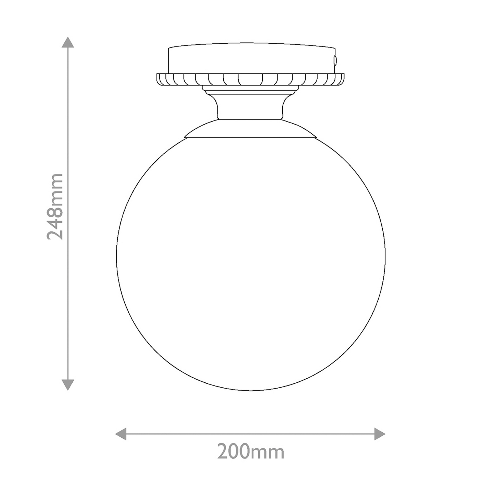 Otis mennyezeti lámpa, arany/opál, Ø 20 cm, üveg, IP44, E27 – Elstead